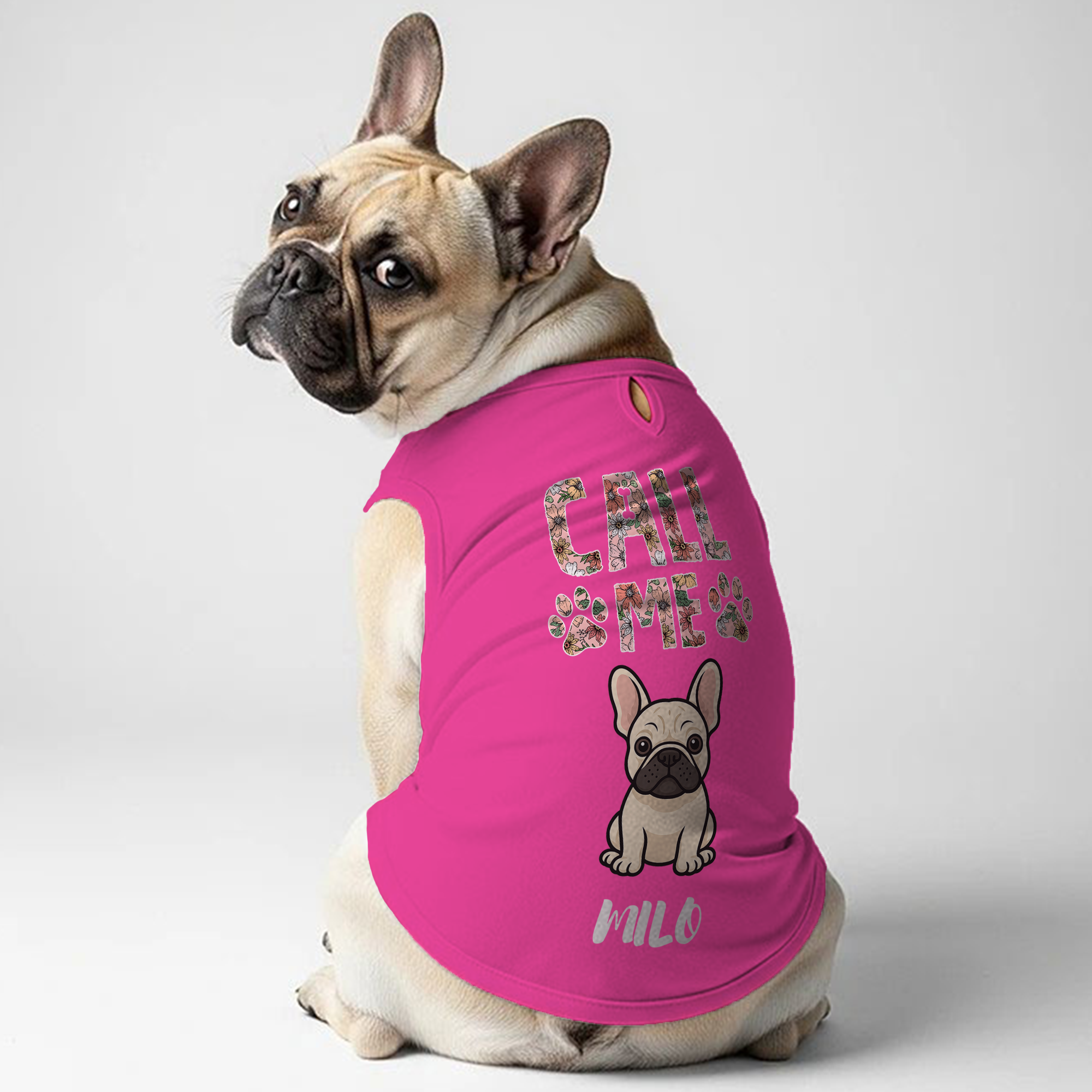 French Bulldog Personalized Cotton T-Shirt for Dog Lovers-fadou