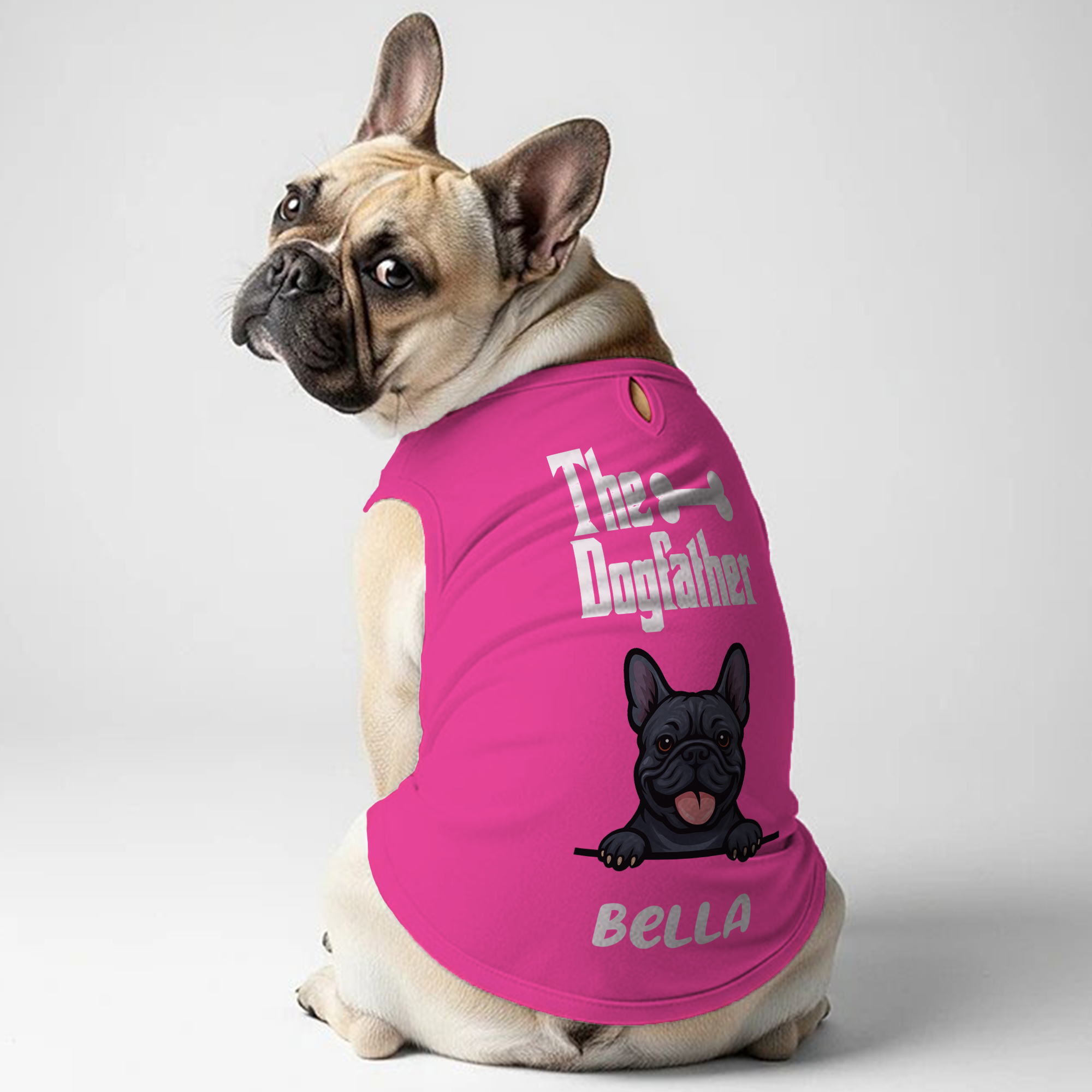 French Bulldog Personalized Graphic Tee for Pet Parents-fadou
