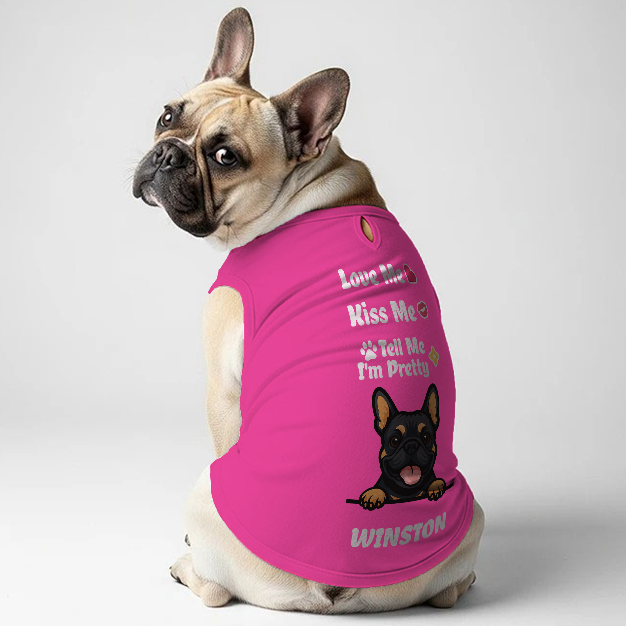 French Bulldog Personalized Cotton T-Shirt for Dog Park Days-fadou