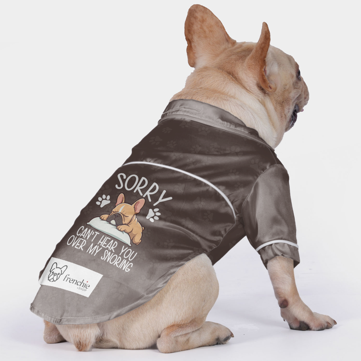 Sorry, Can’t Hear You over My Snoring - Pajamas for French Bulldogs-fadou
