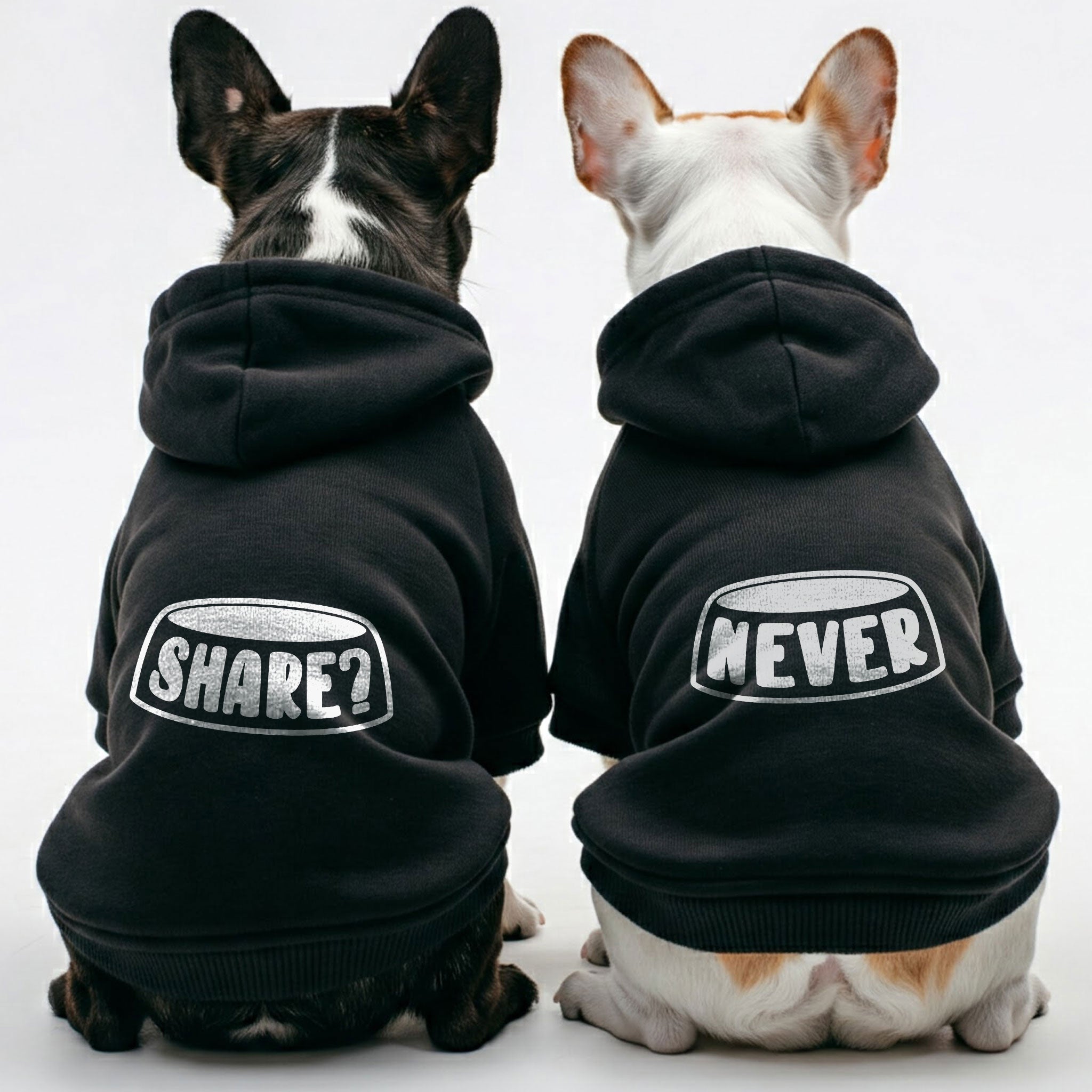SHARE? and NEVER - Matching French Bulldog for French Bulldogs-fadou
