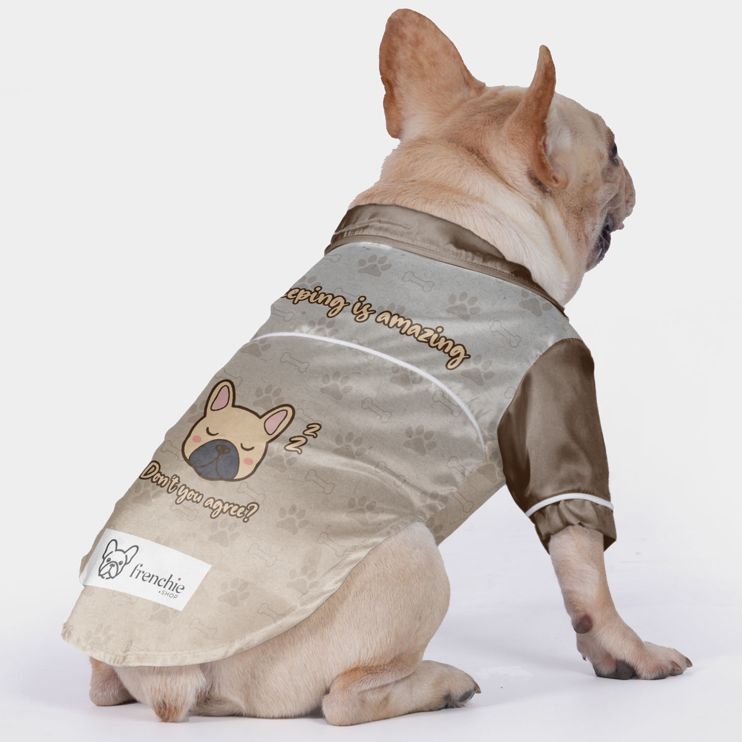 Sleeping French Bulldog Cozy Loungewear for Daily Walks-fadou