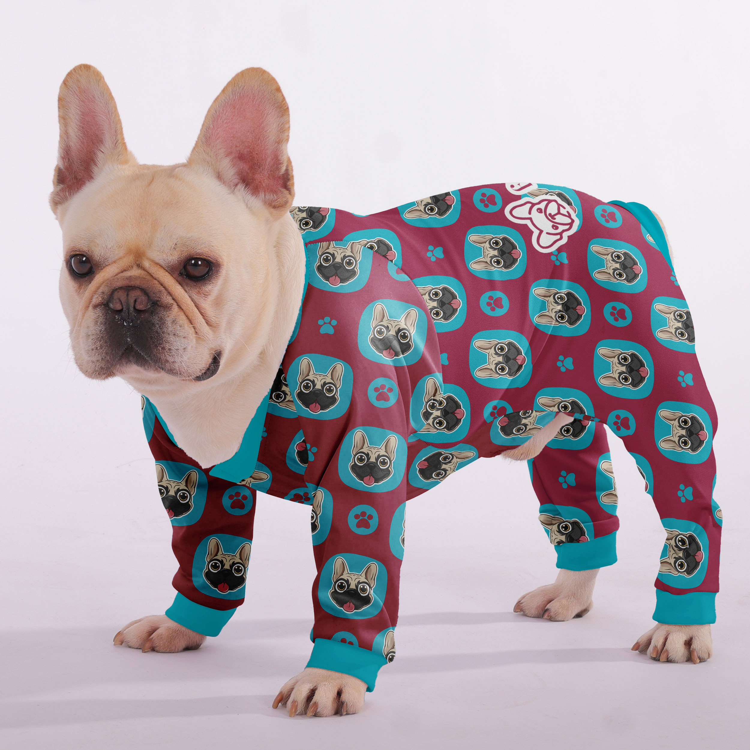 French Bulldog Ultra-Soft Night Outfit for Short-Nosed Dogs-fadou