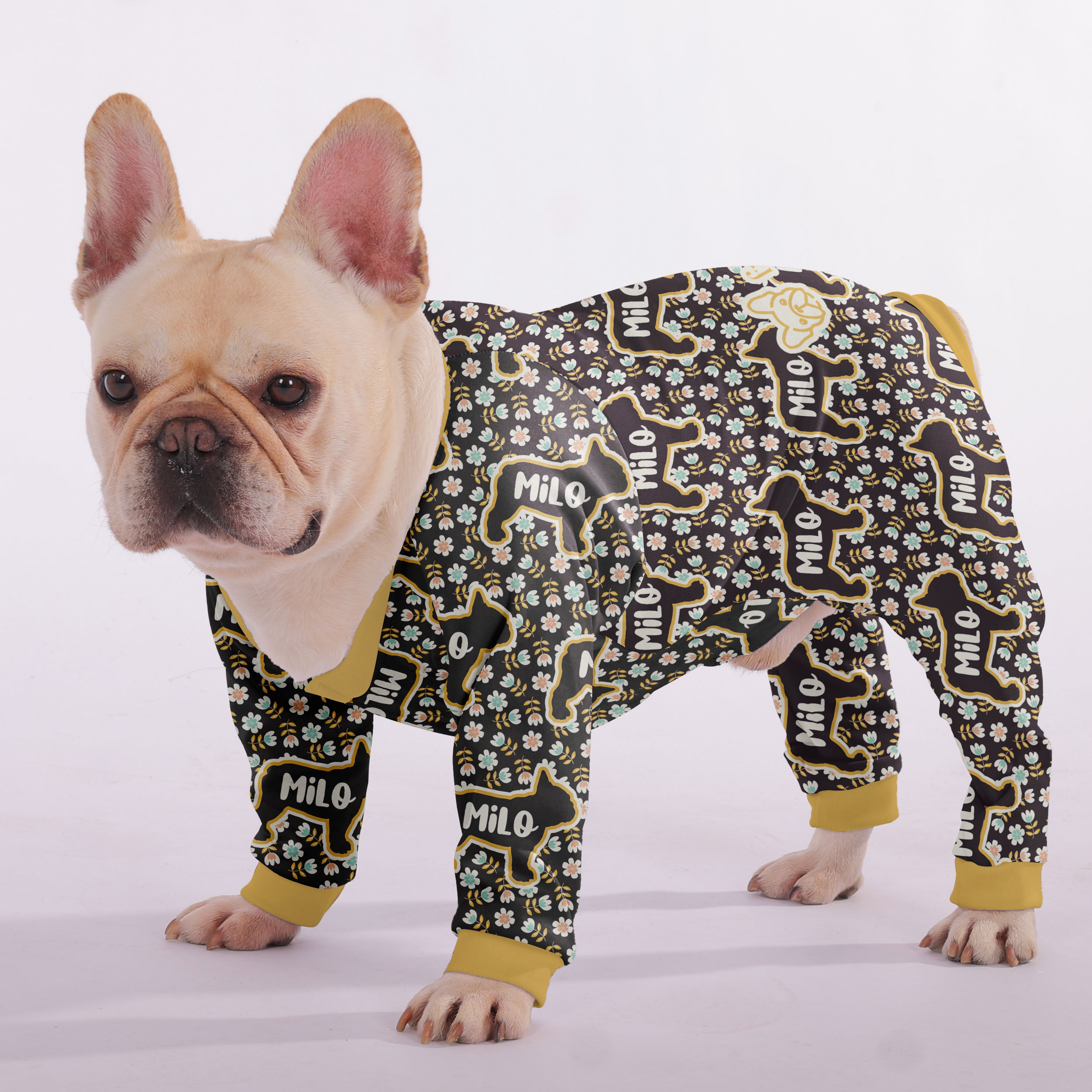 French Bulldog Personalized Cozy Loungewear for Daily Walks-fadou