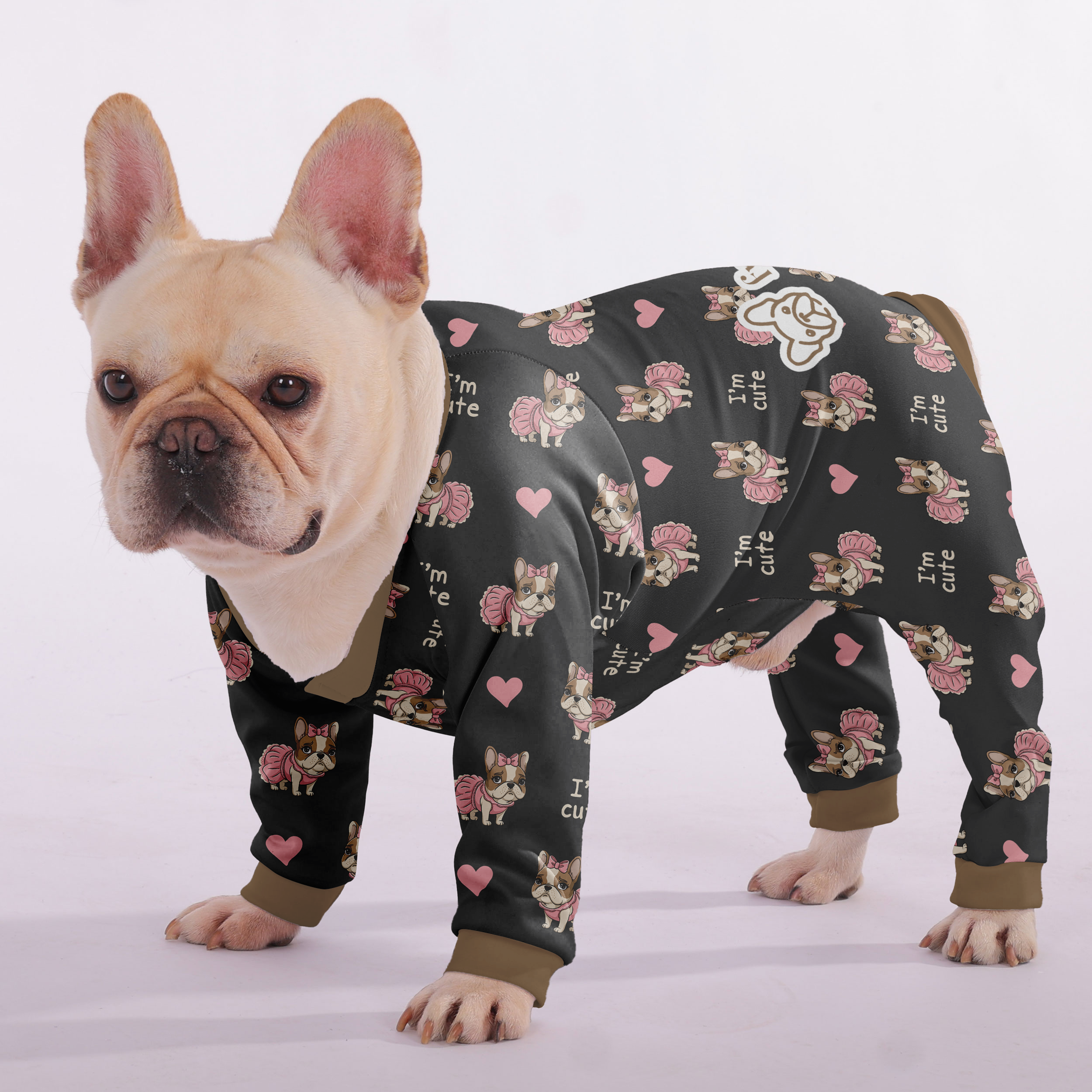 French Bulldog Stylish Cozy Loungewear for Short-Nosed Dogs-fadou