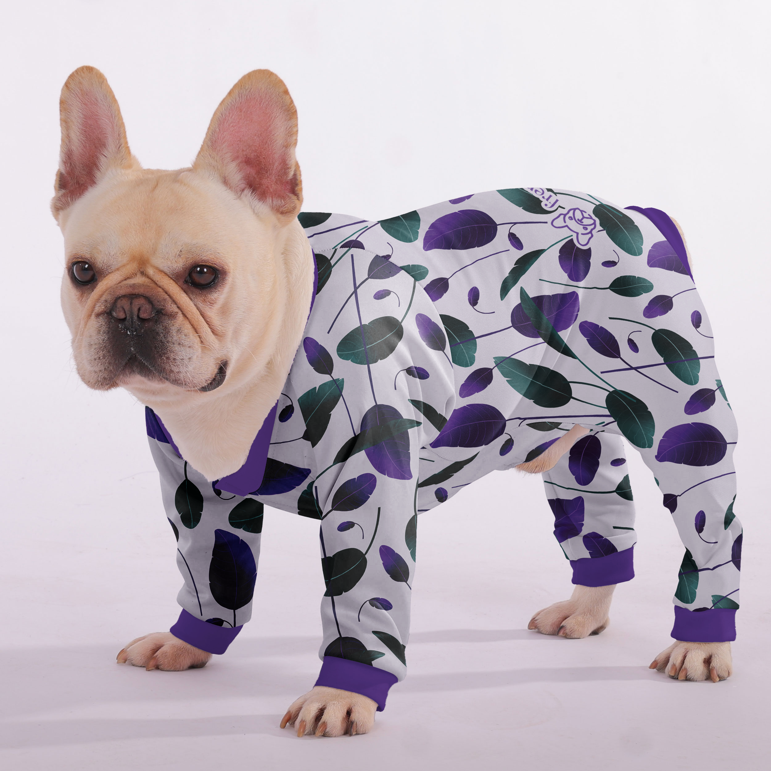Waffles French Bulldog Pet Sleepwear for Flat-Face Breeds-fadou