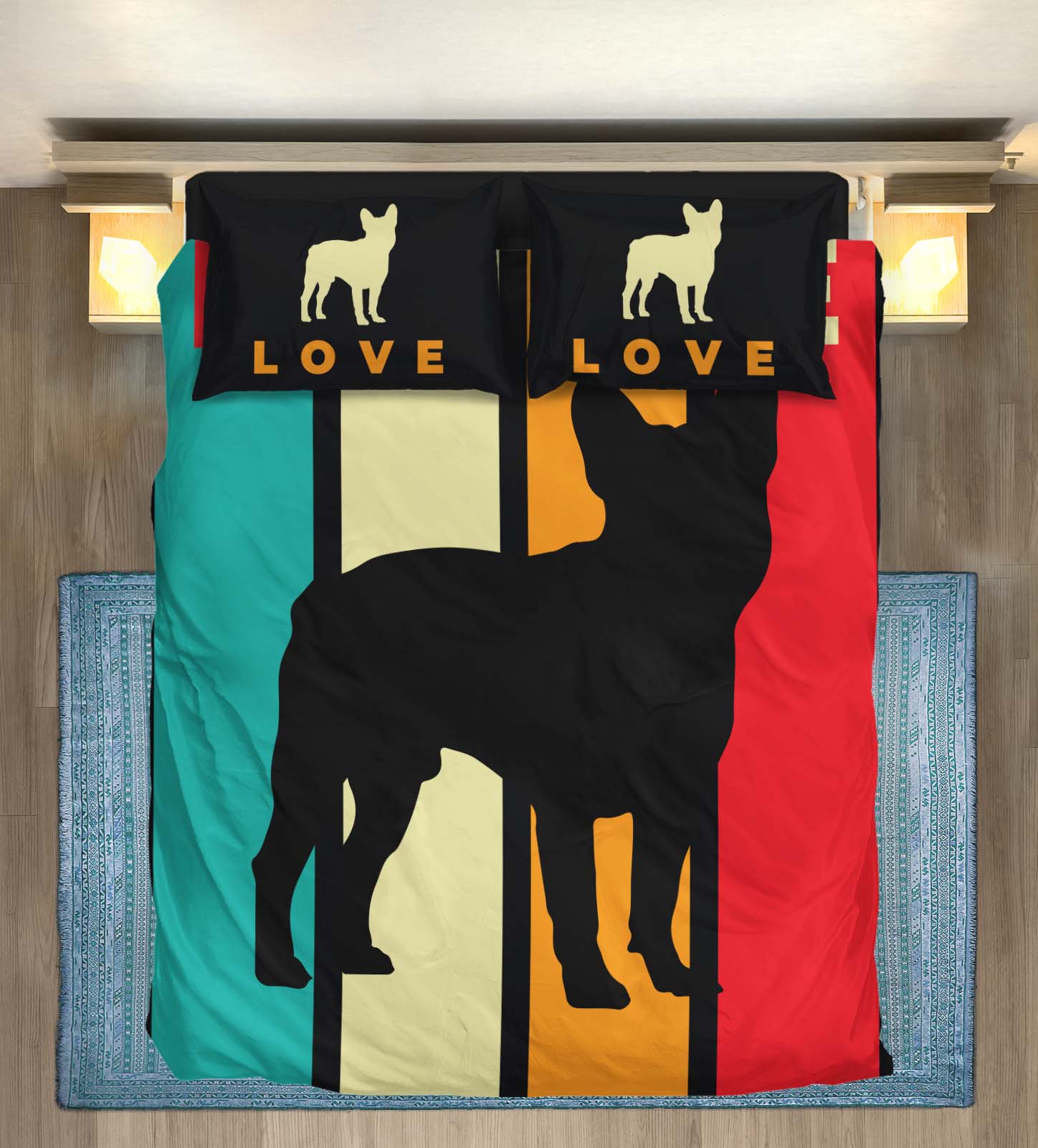 Cort French Bulldog Bedding Collection for Dog Park Days-fadou
