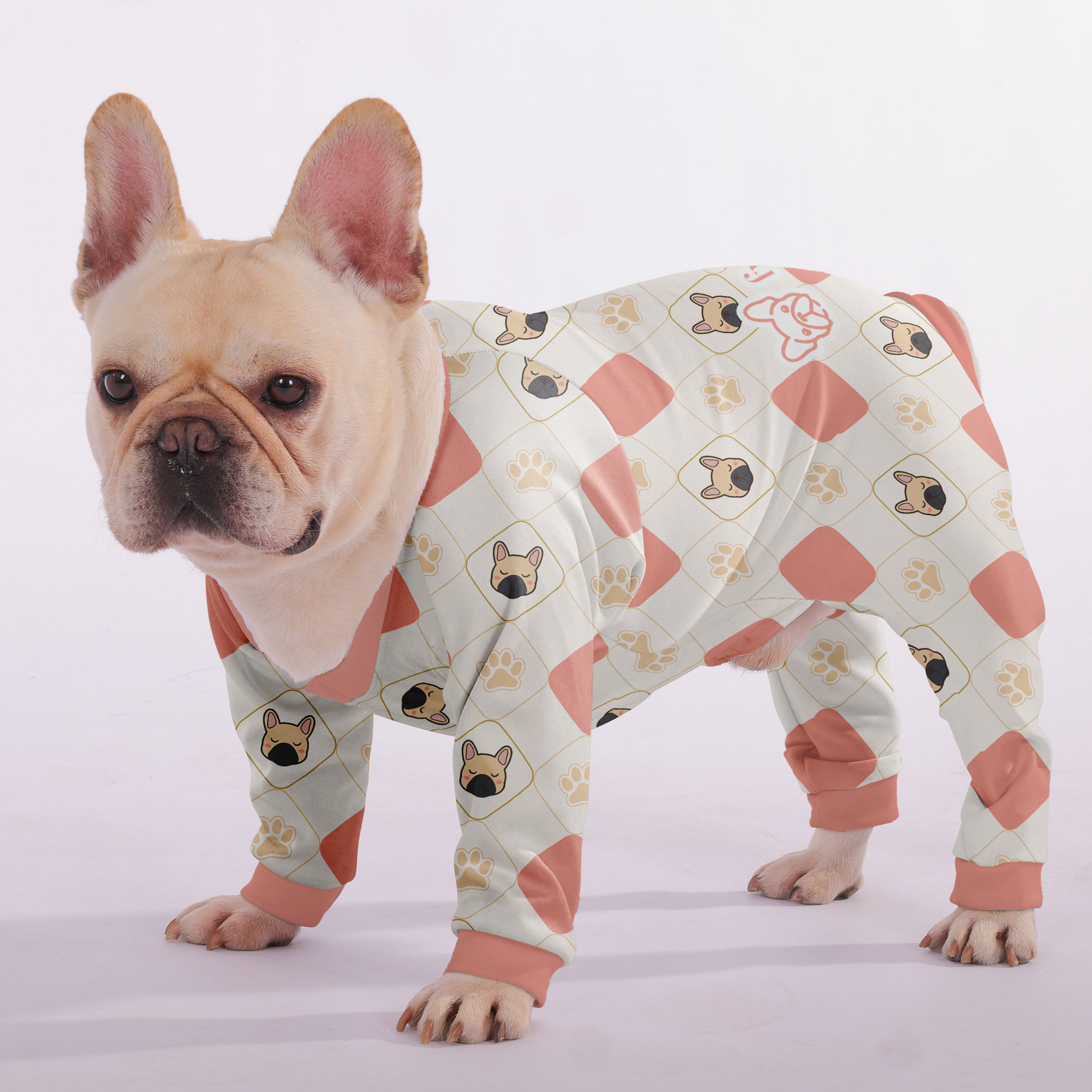 French Bulldog Ultra-Soft Dog Pajamas for Flat-Face Breeds-fadou