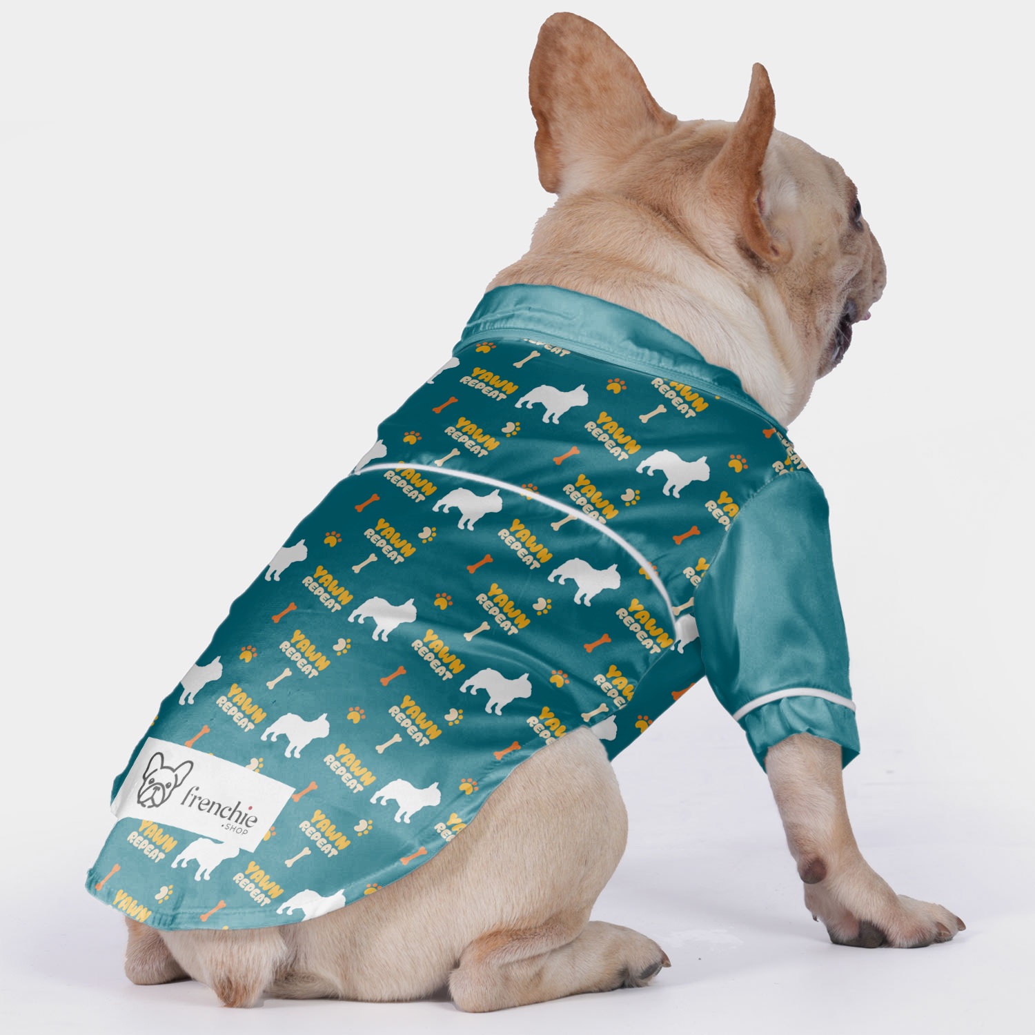 Yawn,Repeat - Pajamas for French Bulldog for Brachycephalic Dogs-fadou