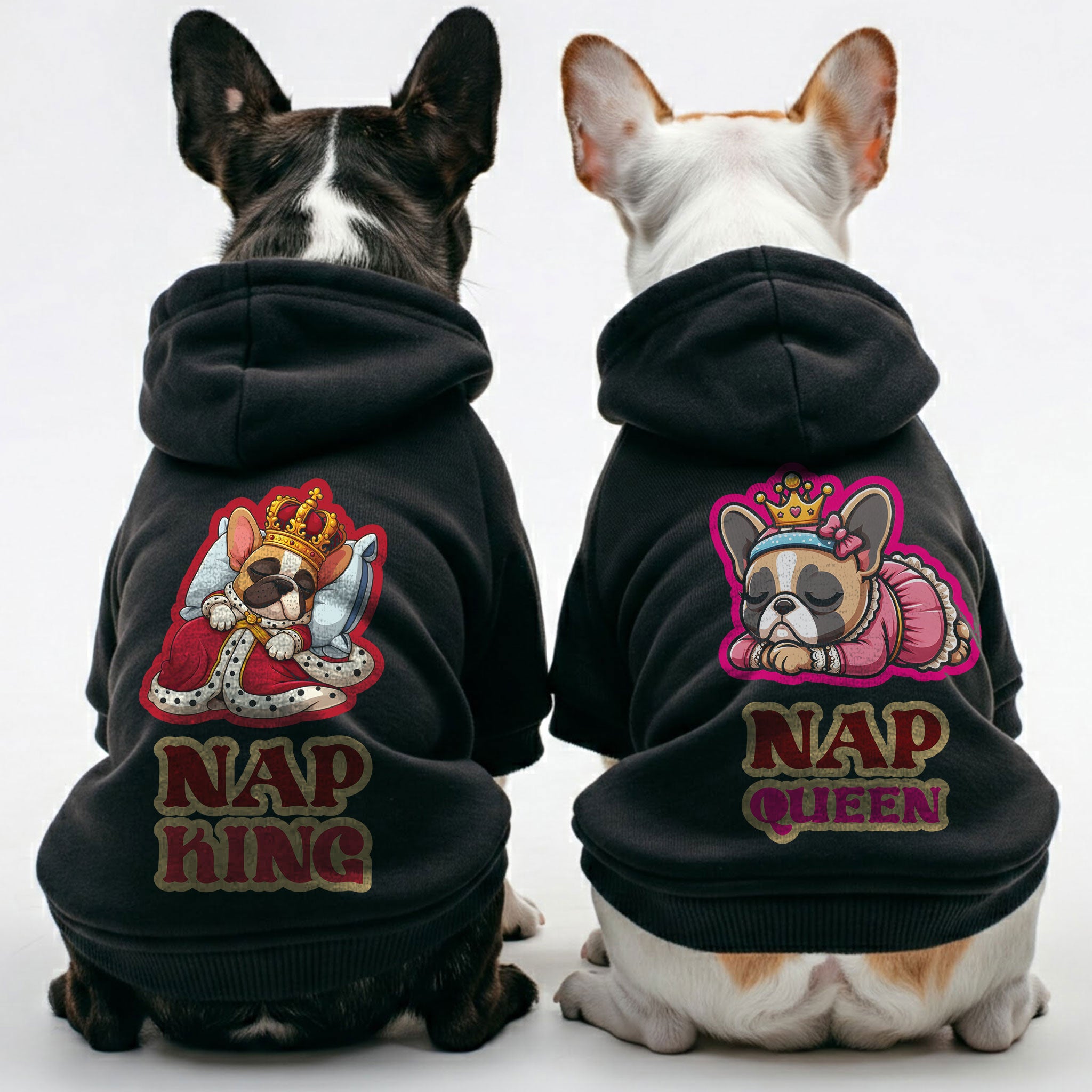 Nap French Bulldog Fleece Hoodie for Brachycephalic Dogs-fadou