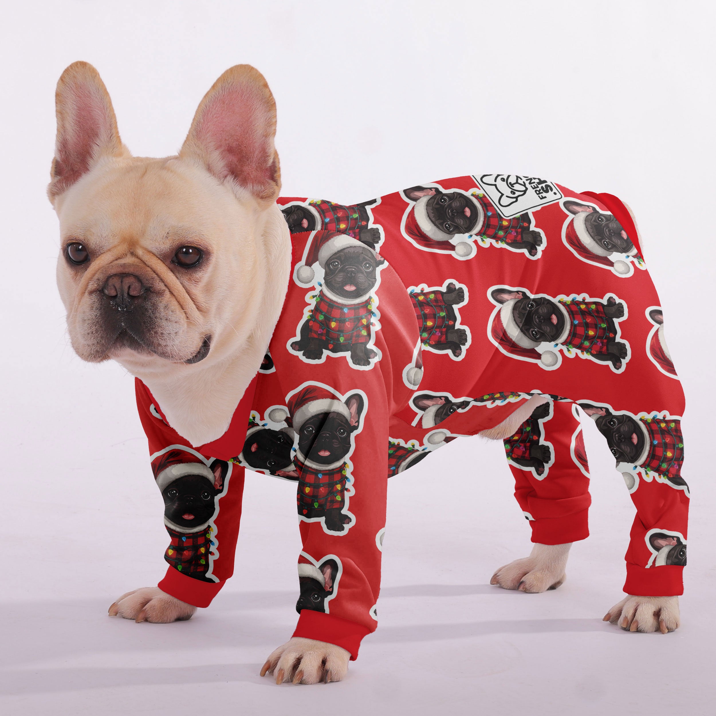 Olive French Bulldog Night Outfit for Brachycephalic Dogs-fadou