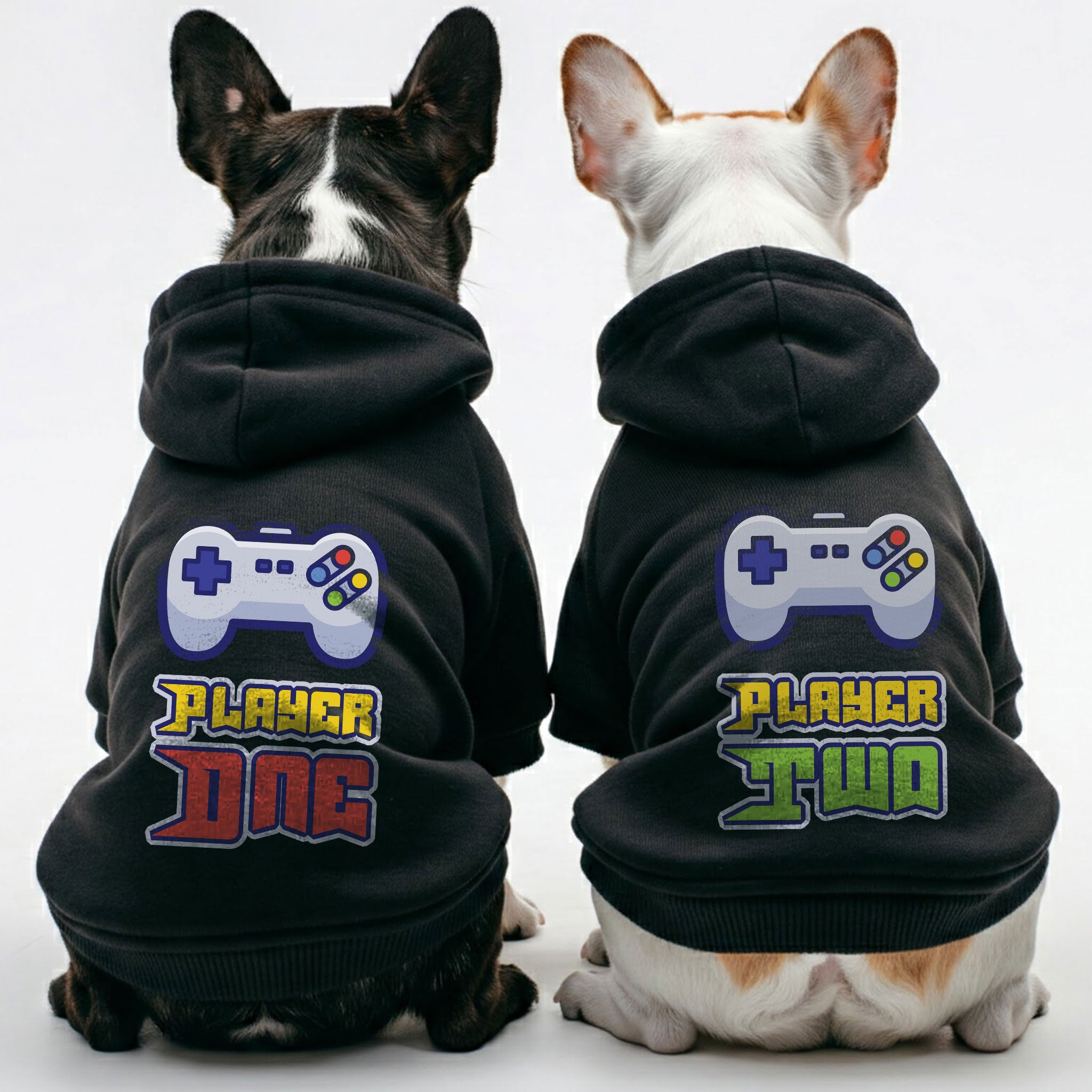 Player French Bulldog Fleece Hoodie for Outdoor Adventures-fadou