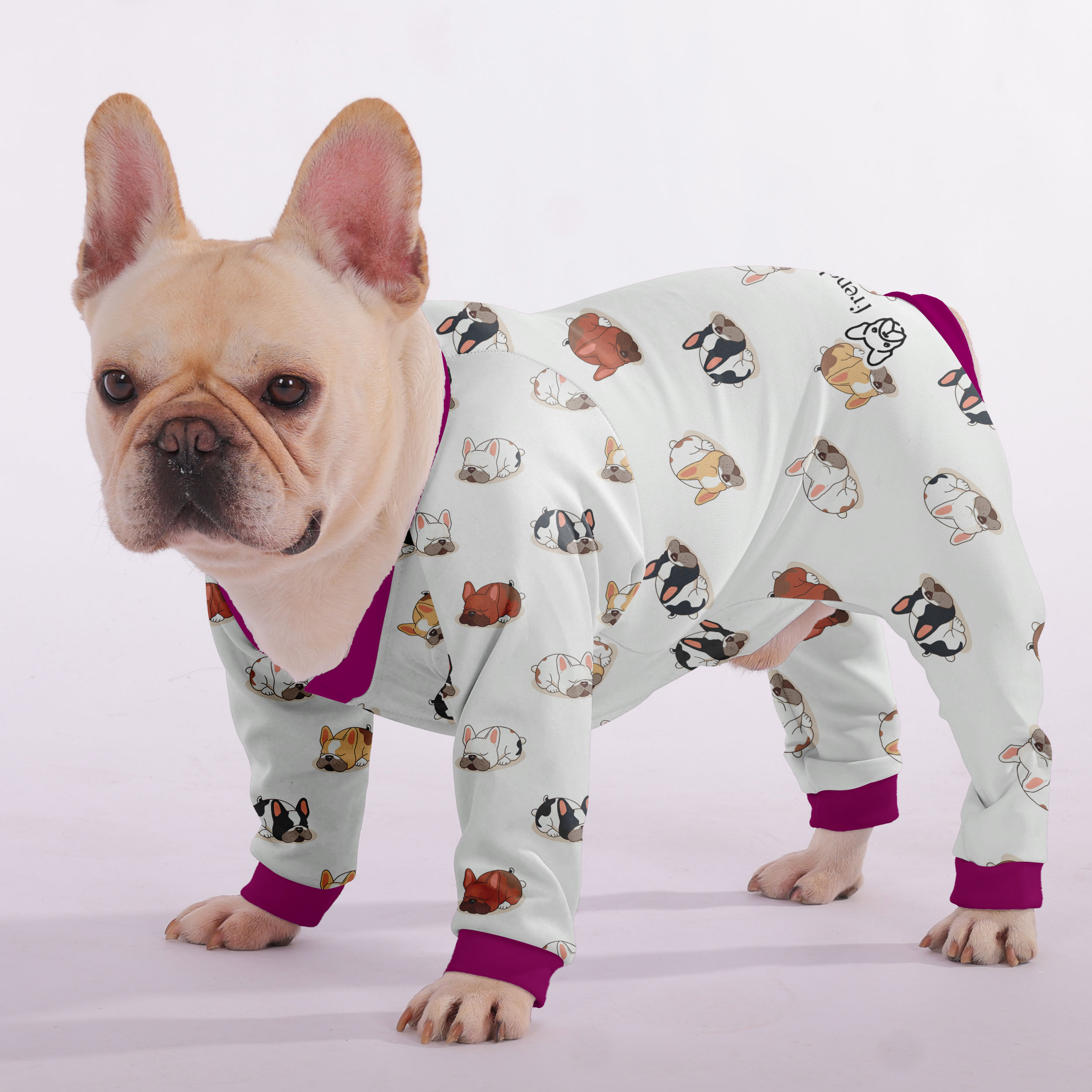 French Bulldog Soft Cozy Loungewear for Flat-Face Breeds-fadou