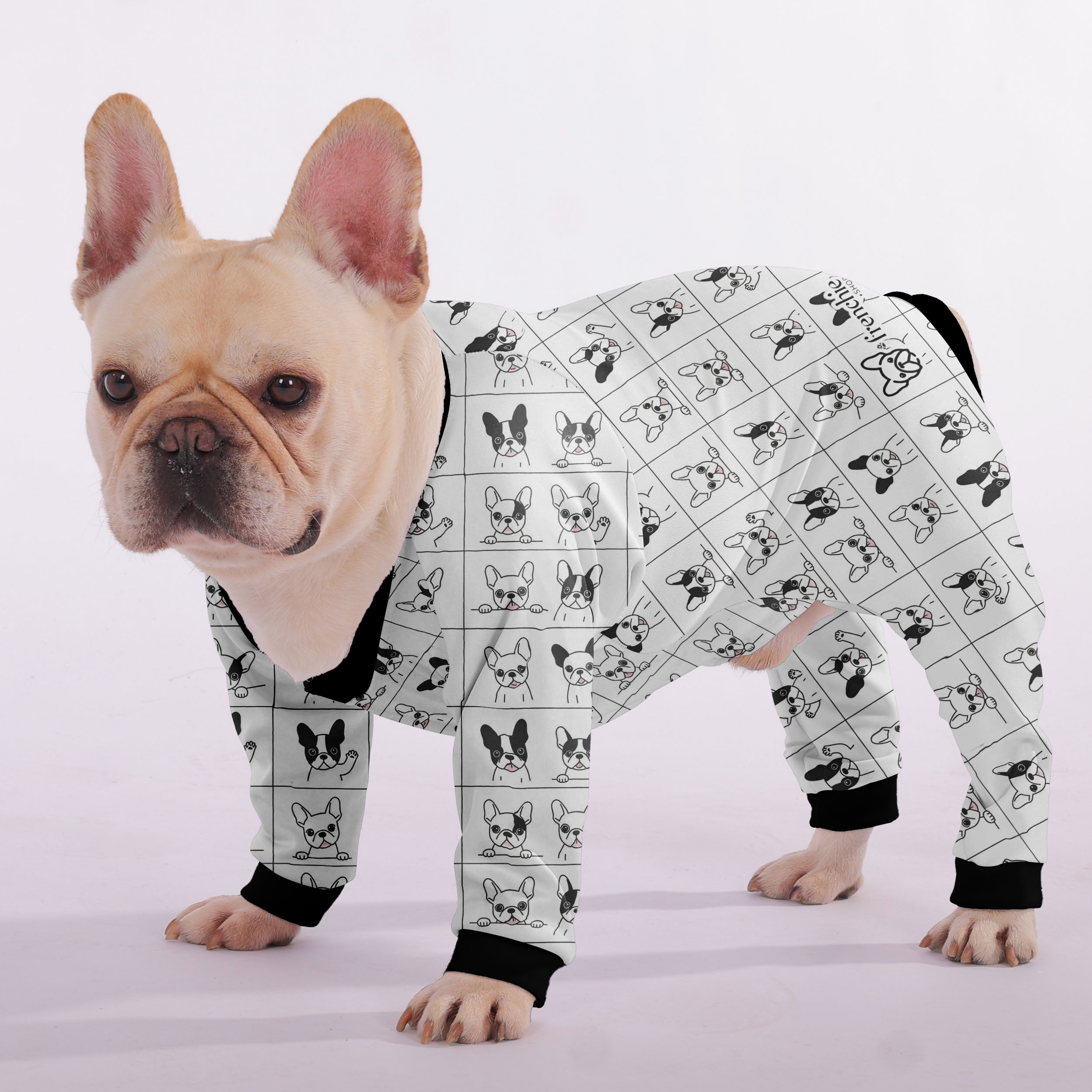 French Bulldog Cozy Pet Sleepwear for Brachycephalic Dogs-fadou