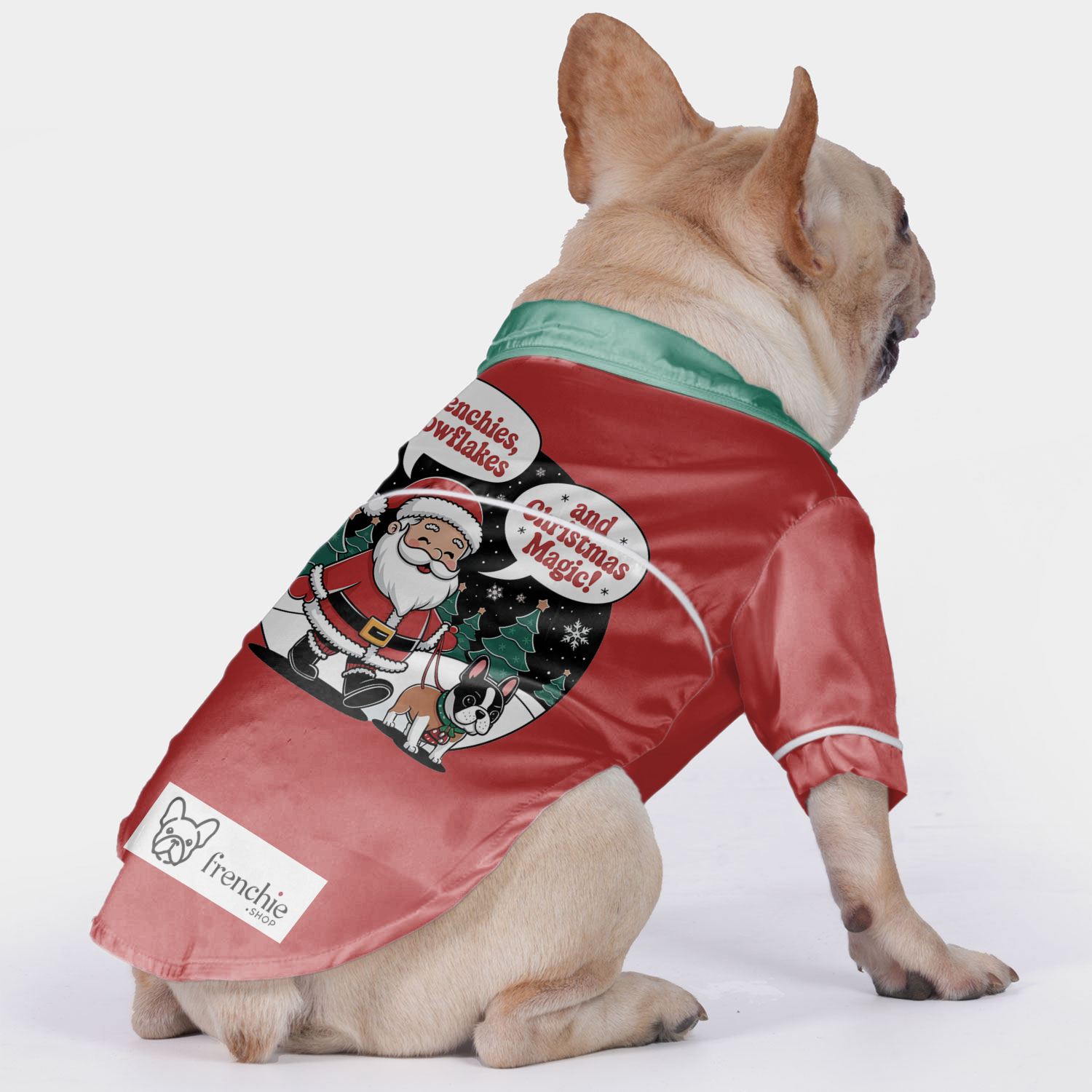 Frenchie Christmas Cozy Loungewear for Short-Nosed Dogs-fadou