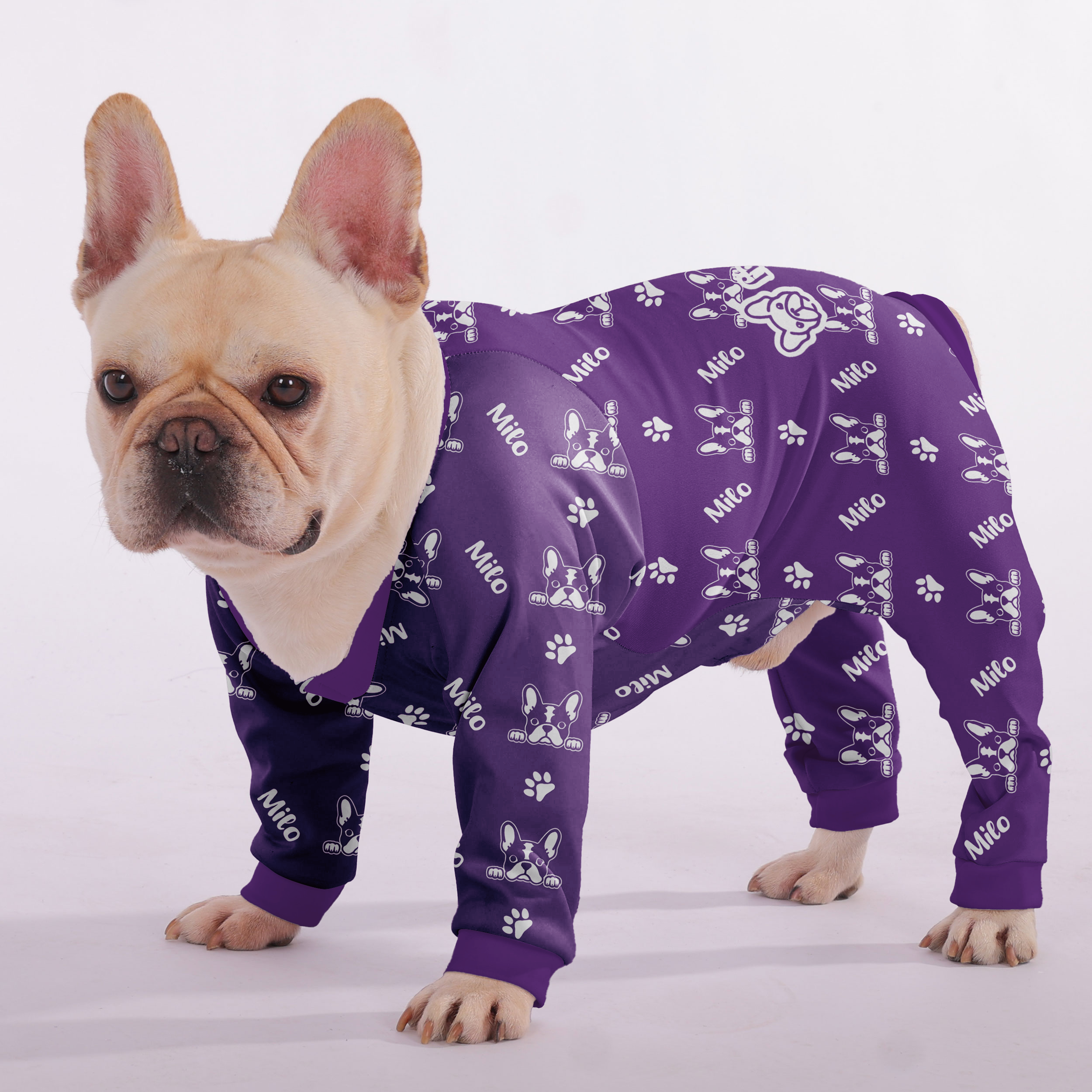 Frenchie Personalized Dog Pajamas for Outdoor Adventures-fadou