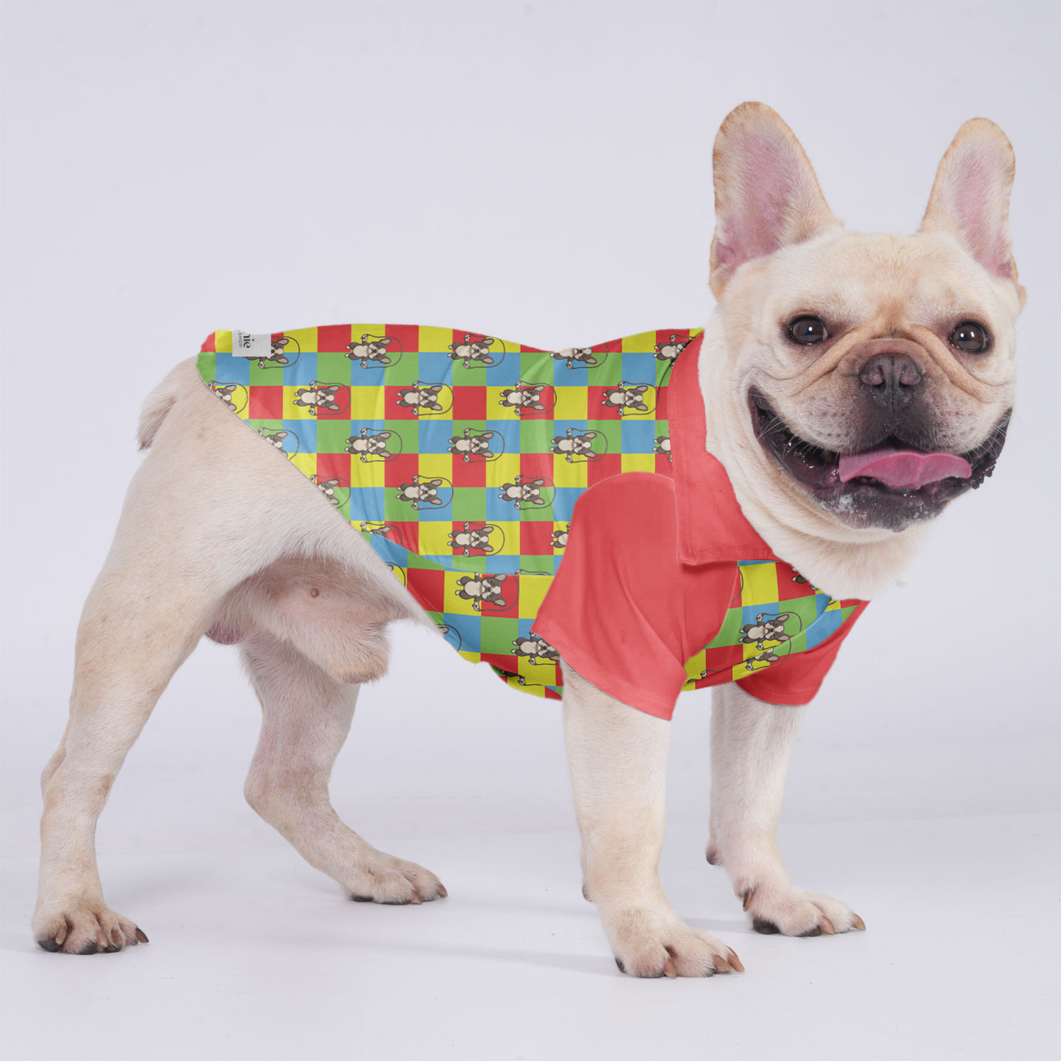 Manny French Bulldog Cotton Tee for Brachycephalic Dogs-fadou
