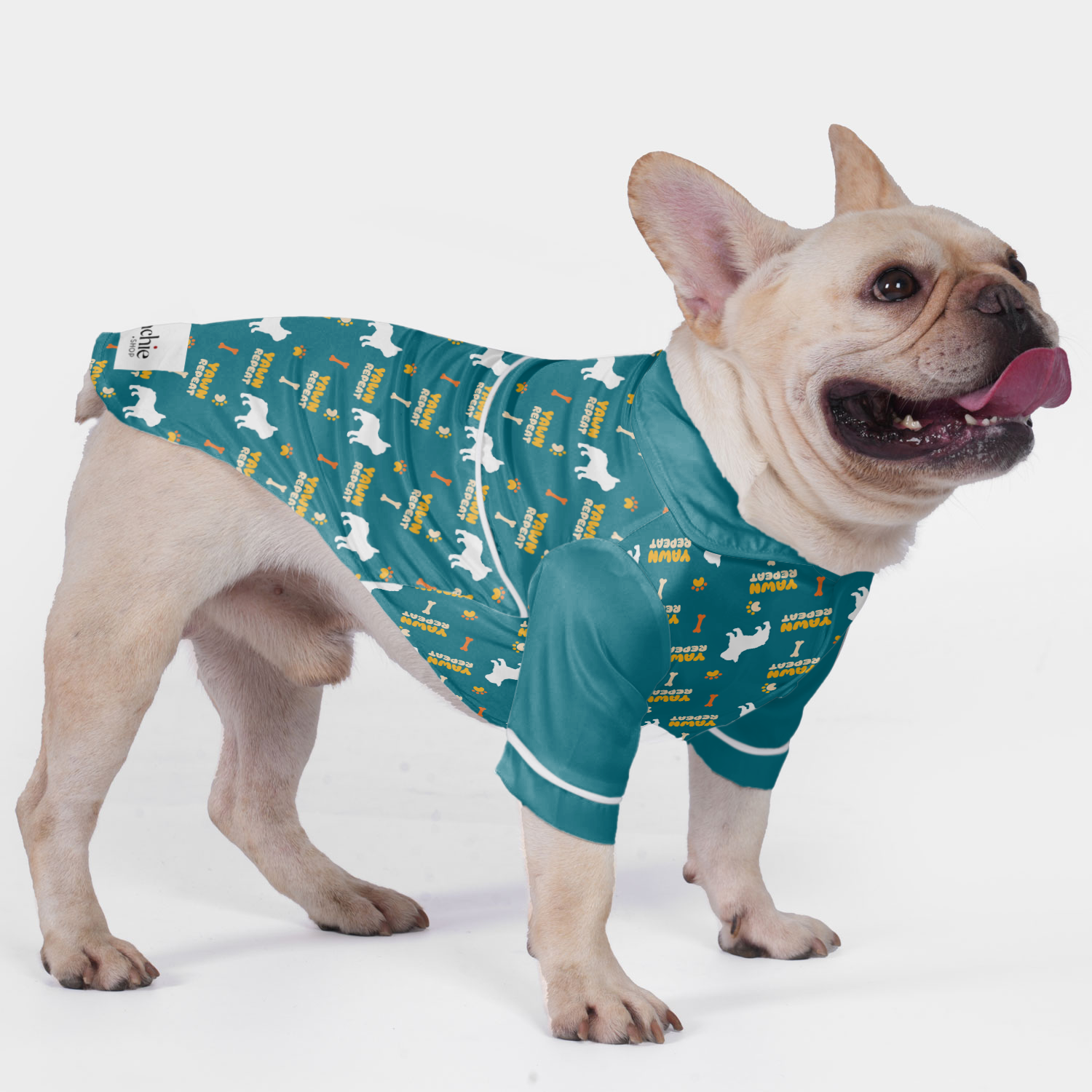 Yawn,Repeat - Pajamas for French Bulldog for Brachycephalic Dogs-fadou