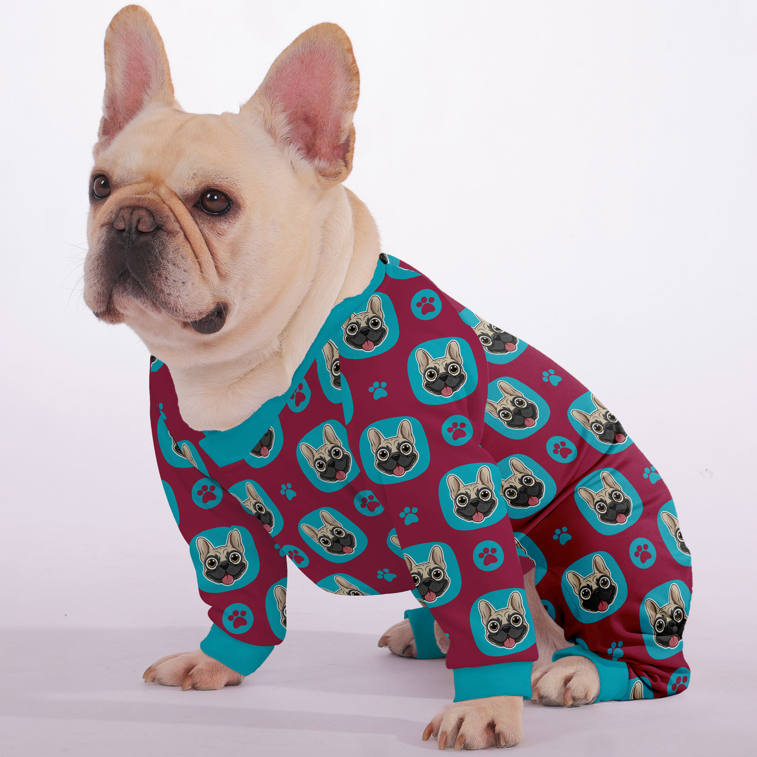 French Bulldog Ultra-Soft Night Outfit for Short-Nosed Dogs-fadou