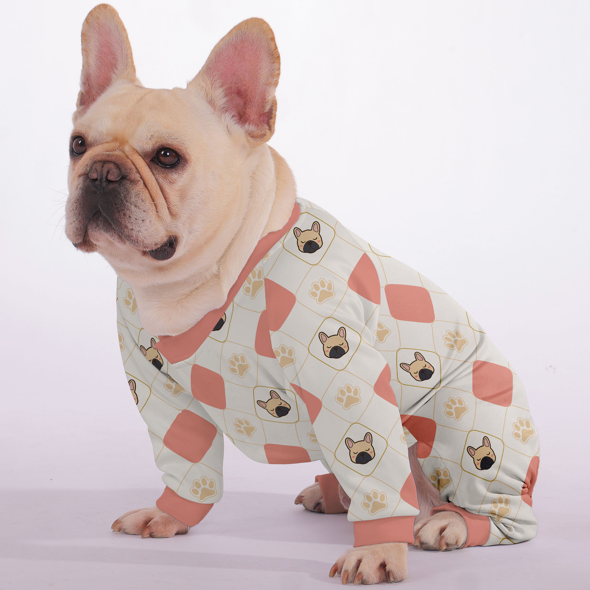 French Bulldog Ultra-Soft Dog Pajamas for Flat-Face Breeds-fadou