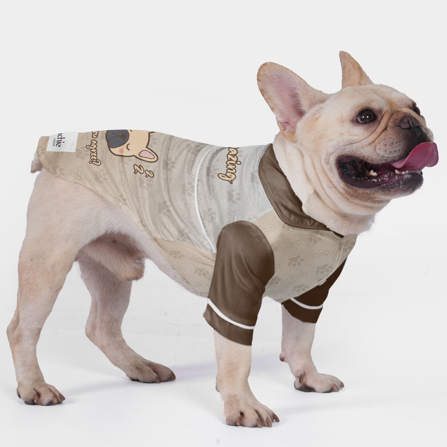 Sleeping French Bulldog Cozy Loungewear for Daily Walks-fadou