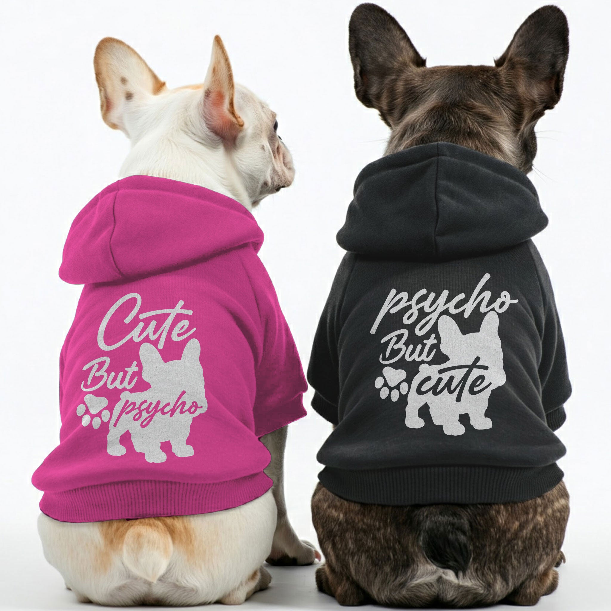 French Bulldog Cute Fleece Hoodie for Outdoor Adventures-fadou