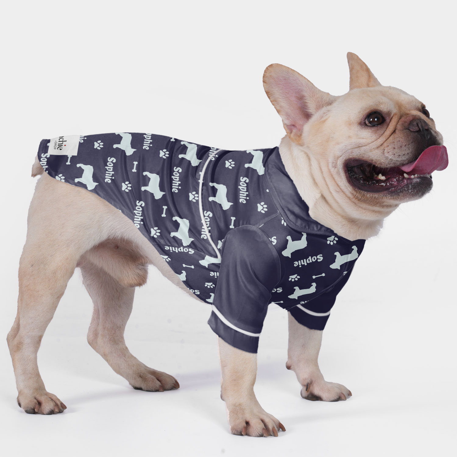 Frenchie Personalized Night Outfit for Short-Nosed Dogs-fadou