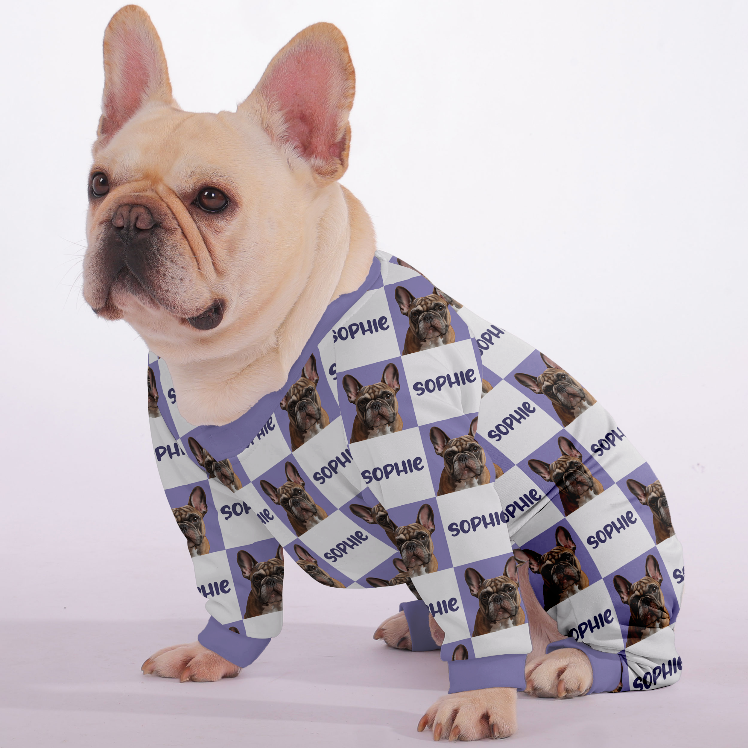 Frenchie Personalized Pet Sleepwear for Short-Nosed Dogs-fadou