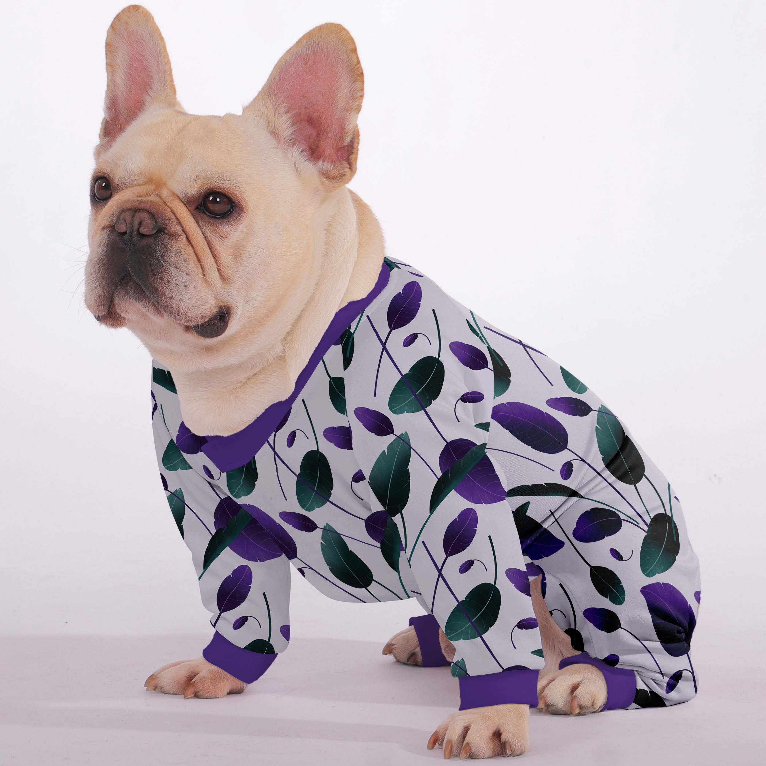 Waffles French Bulldog Pet Sleepwear for Flat-Face Breeds-fadou