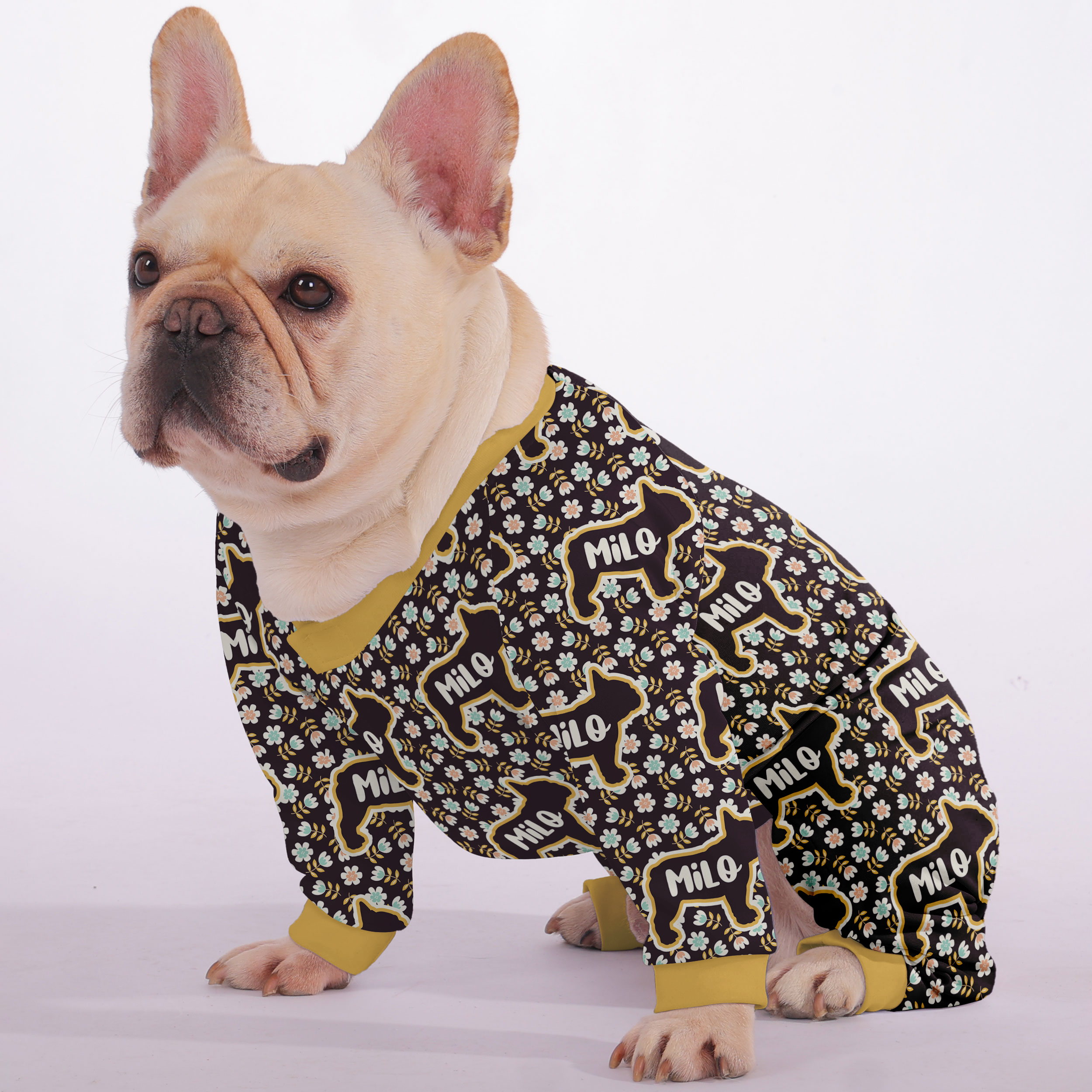 French Bulldog Personalized Cozy Loungewear for Daily Walks-fadou