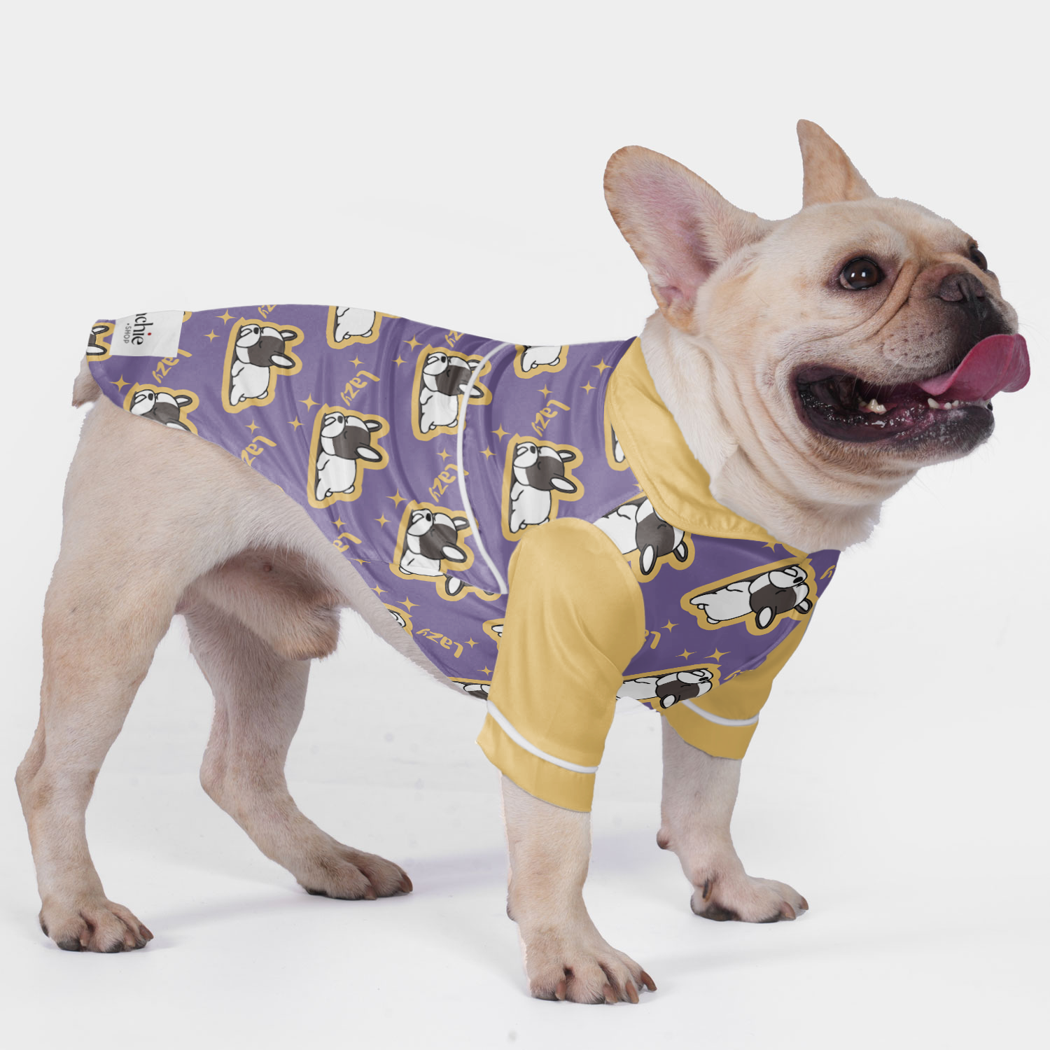 Ollie French Bulldog Pet Sleepwear for Flat-Face Breeds-fadou
