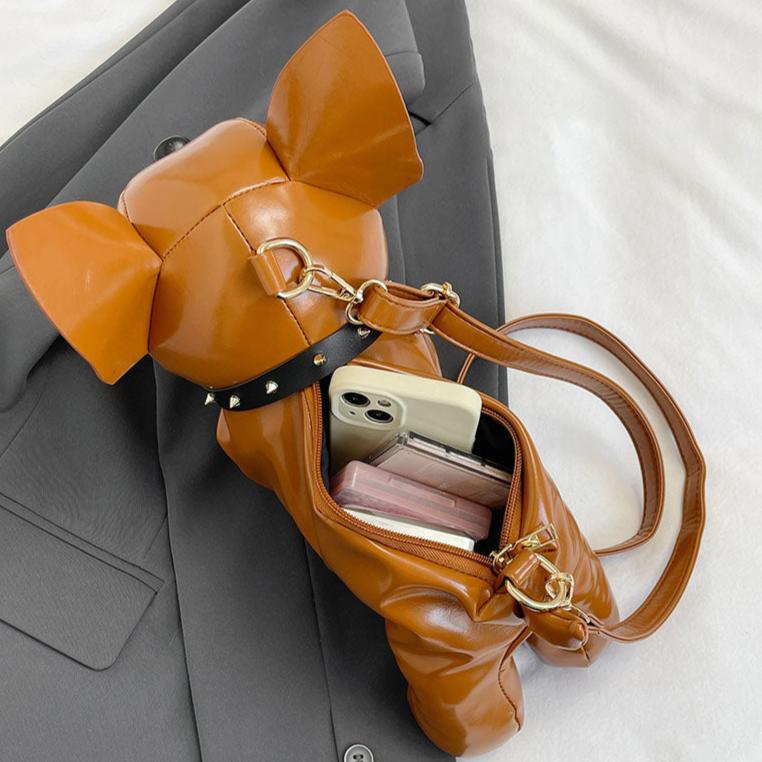 Frenchie Shape Crossbody Bag for Women for Dog Moms & Dads-fadou