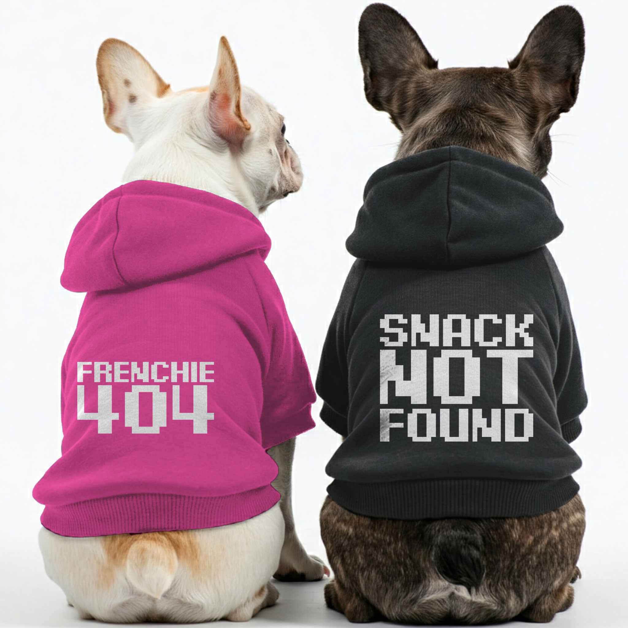 Snack French Bulldog Fleece Hoodie for Outdoor Adventures-fadou