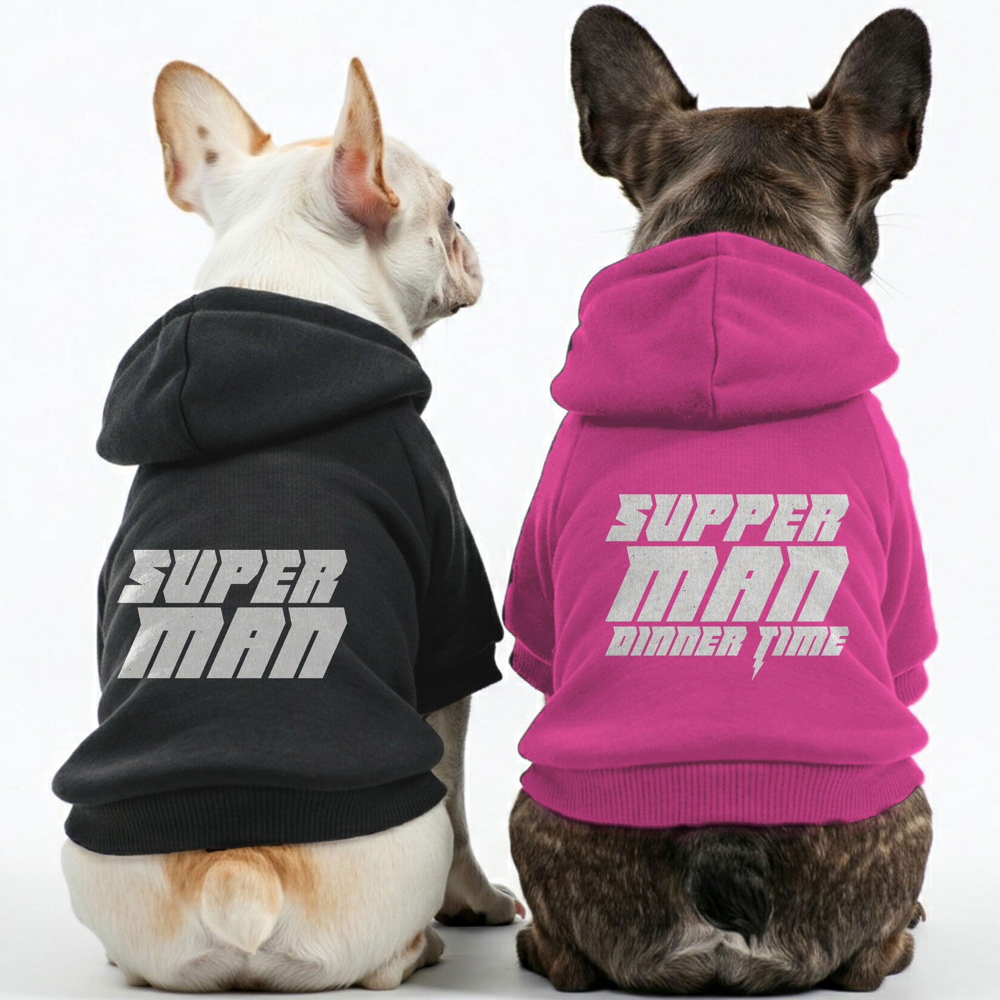 Superman French Bulldog Pet Sweatshirt for Playtime Fun-fadou