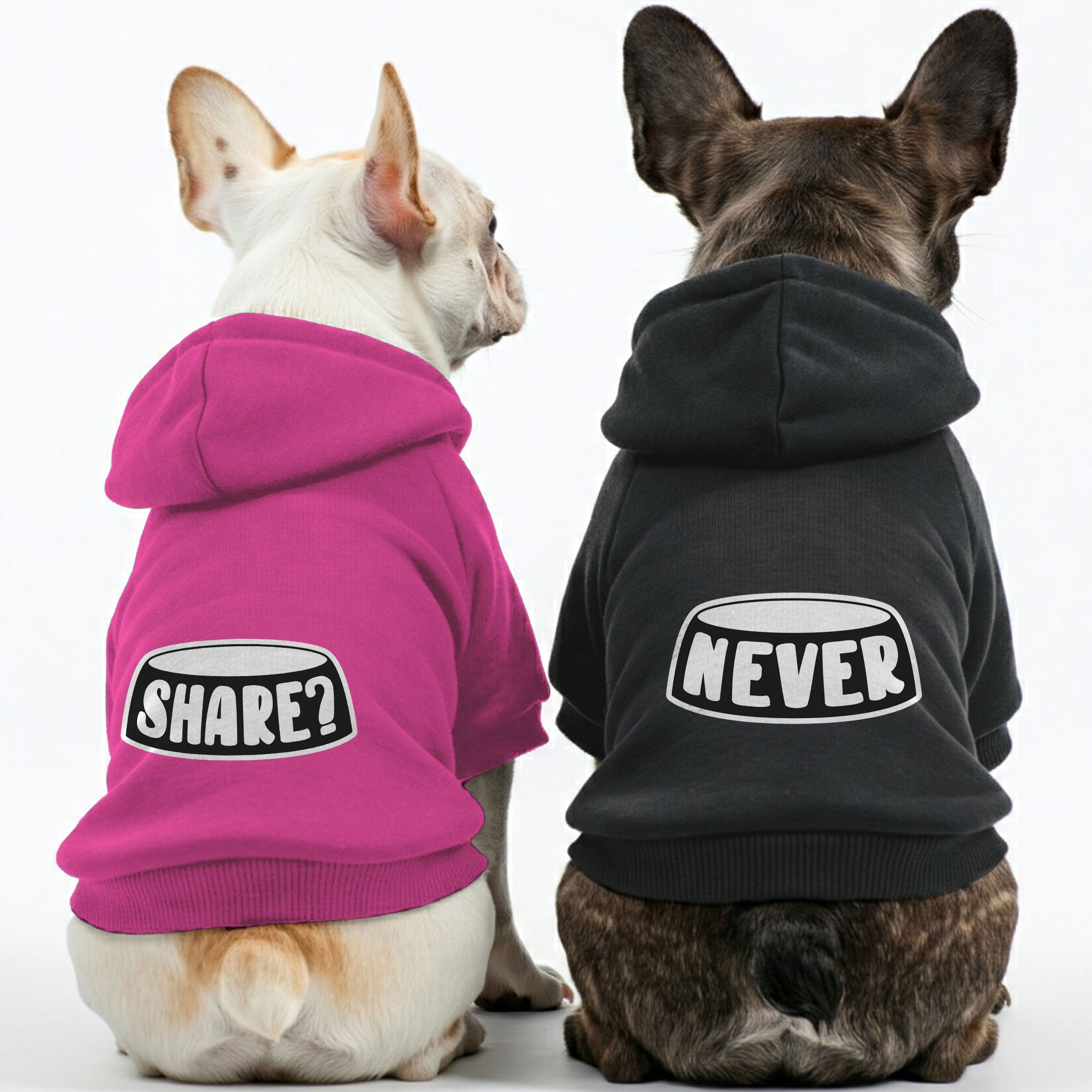 SHARE? and NEVER - Matching French Bulldog for French Bulldogs-fadou