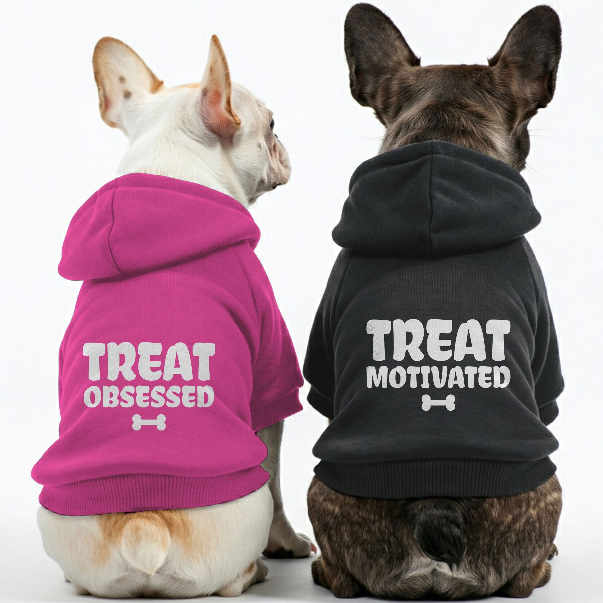 Treat French Bulldog Fleece Hoodie for Flat-Face Breeds-fadou