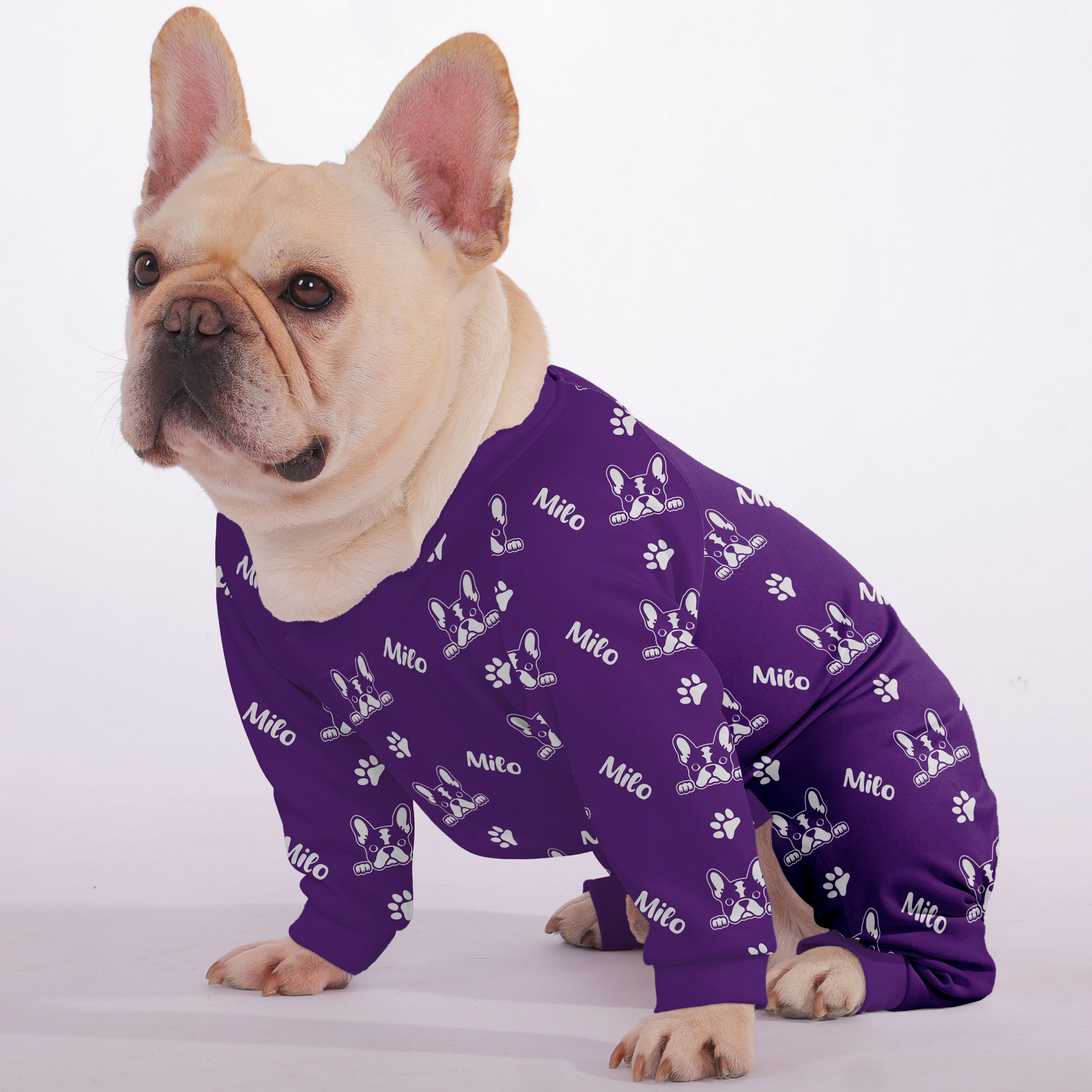 Frenchie Personalized Dog Pajamas for Outdoor Adventures-fadou