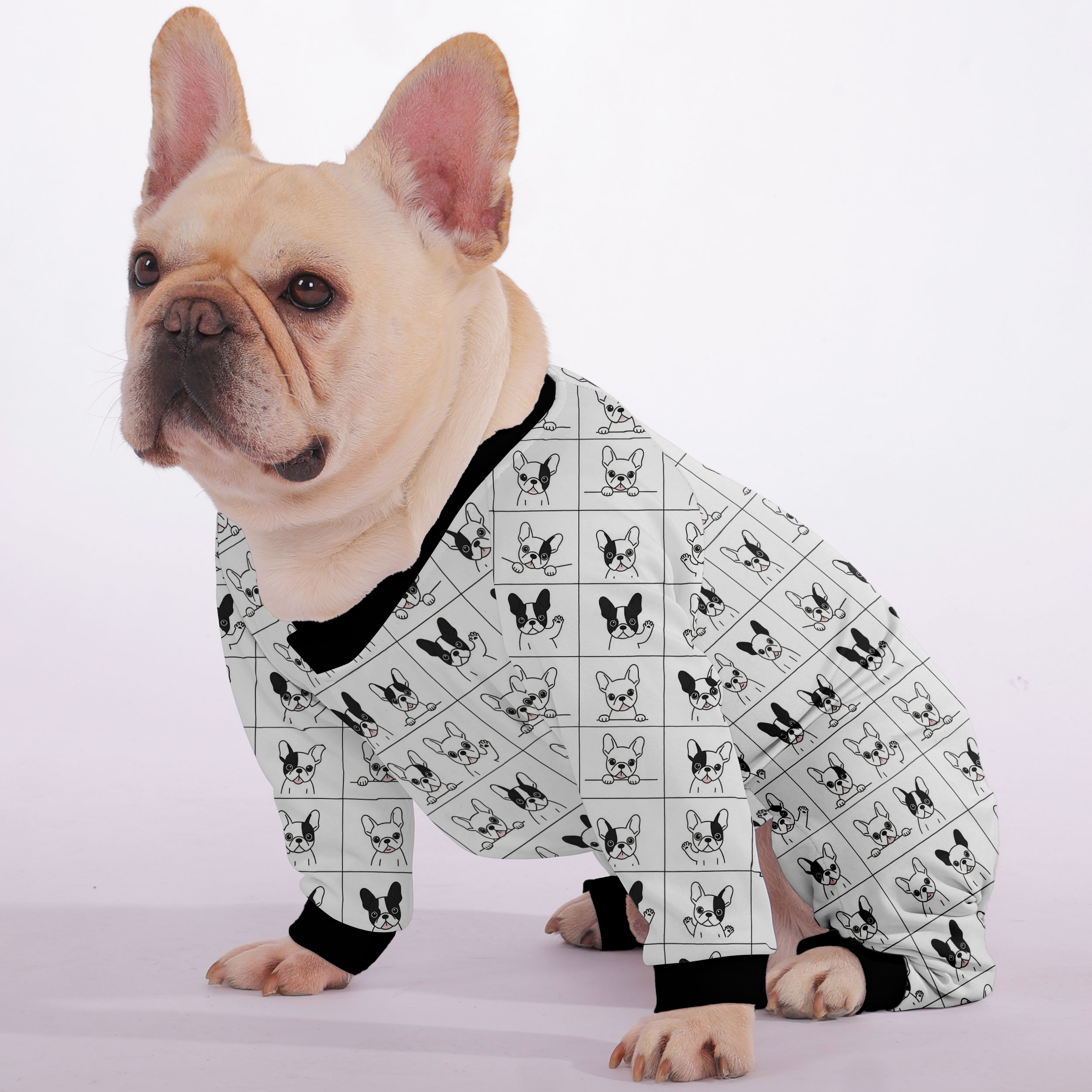 French Bulldog Cozy Pet Sleepwear for Brachycephalic Dogs-fadou