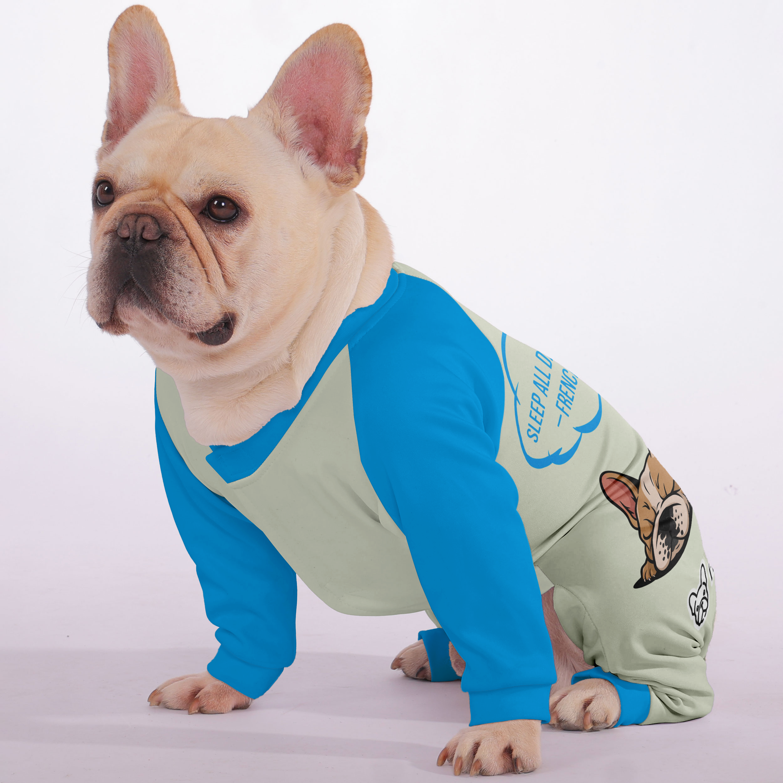 Frenchie Ultra-Soft Pet Sleepwear for Brachycephalic Dogs-fadou