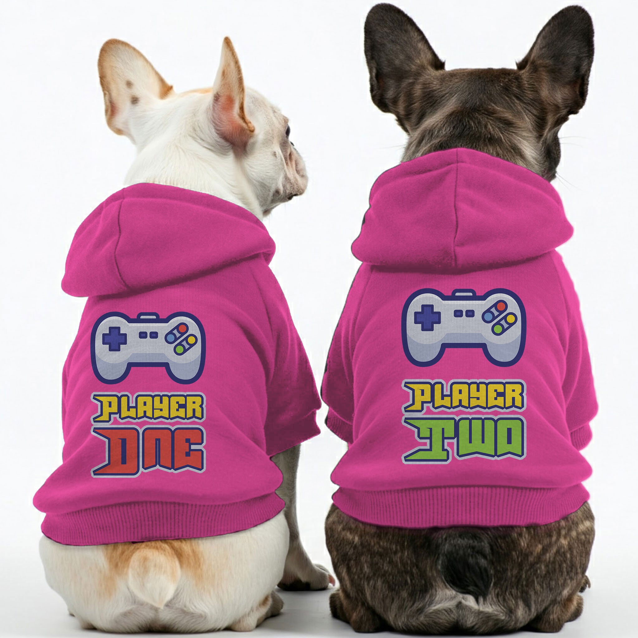 Player French Bulldog Fleece Hoodie for Outdoor Adventures-fadou