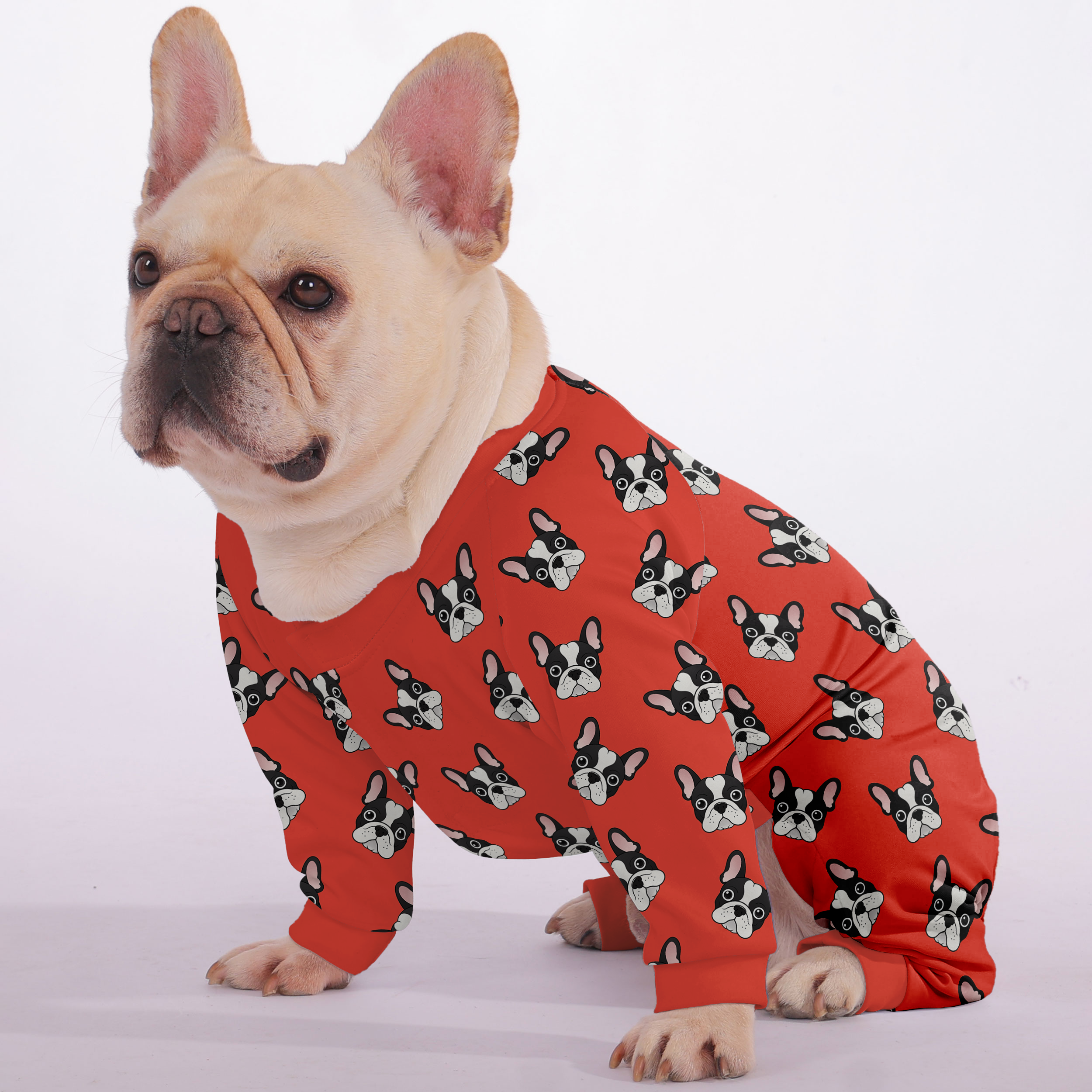 French Bulldog Stylish Pet Sleepwear for Short-Nosed Dogs-fadou