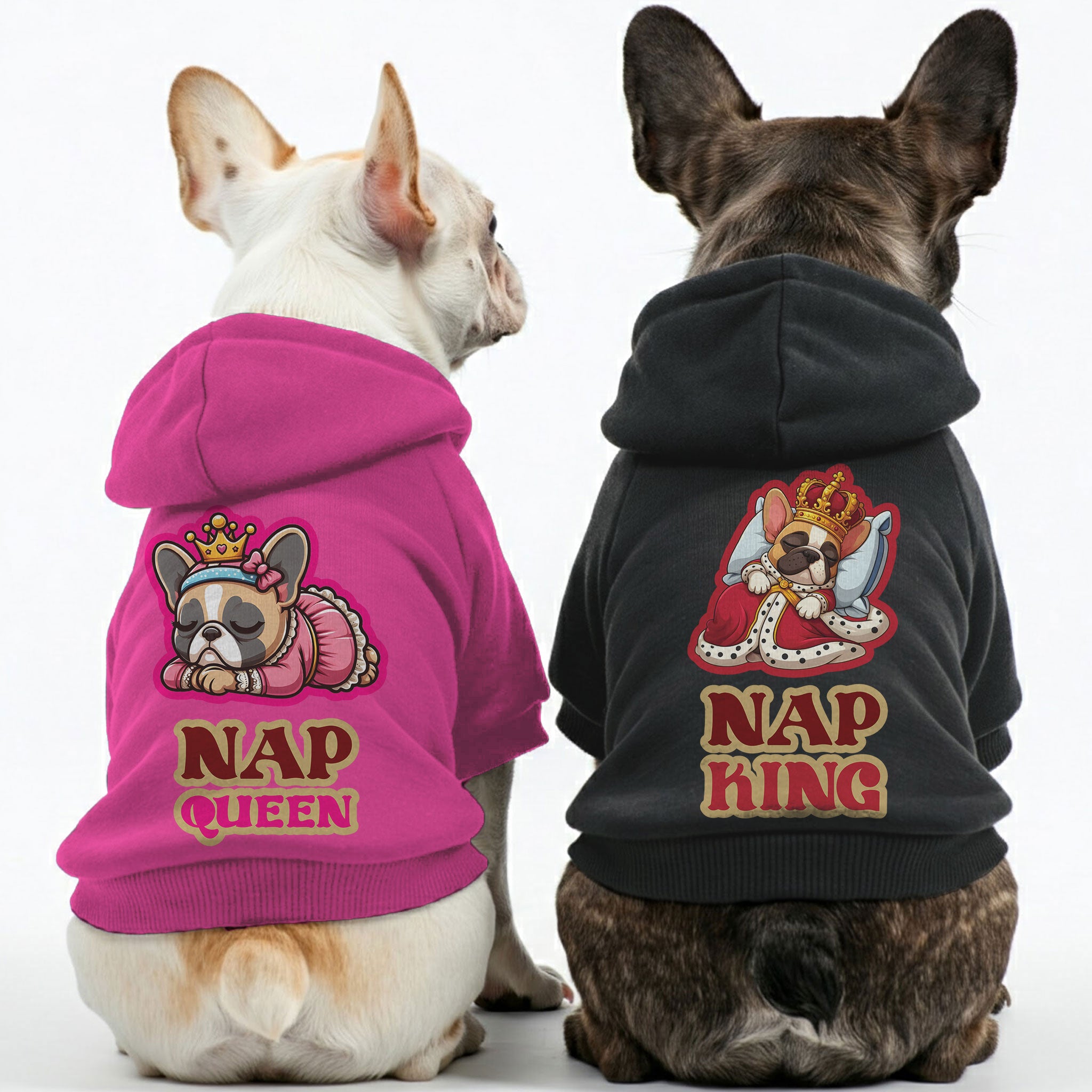 Nap French Bulldog Fleece Hoodie for Brachycephalic Dogs-fadou