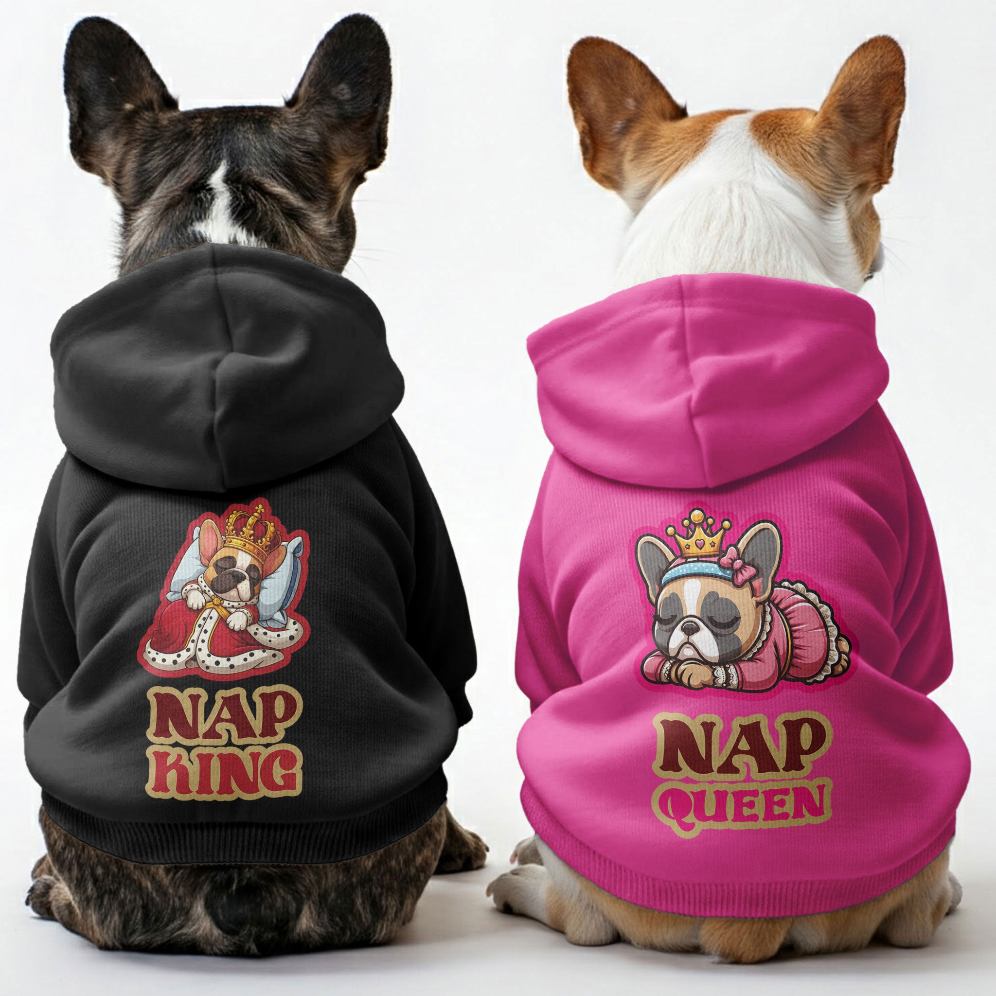Nap French Bulldog Fleece Hoodie for Brachycephalic Dogs-fadou