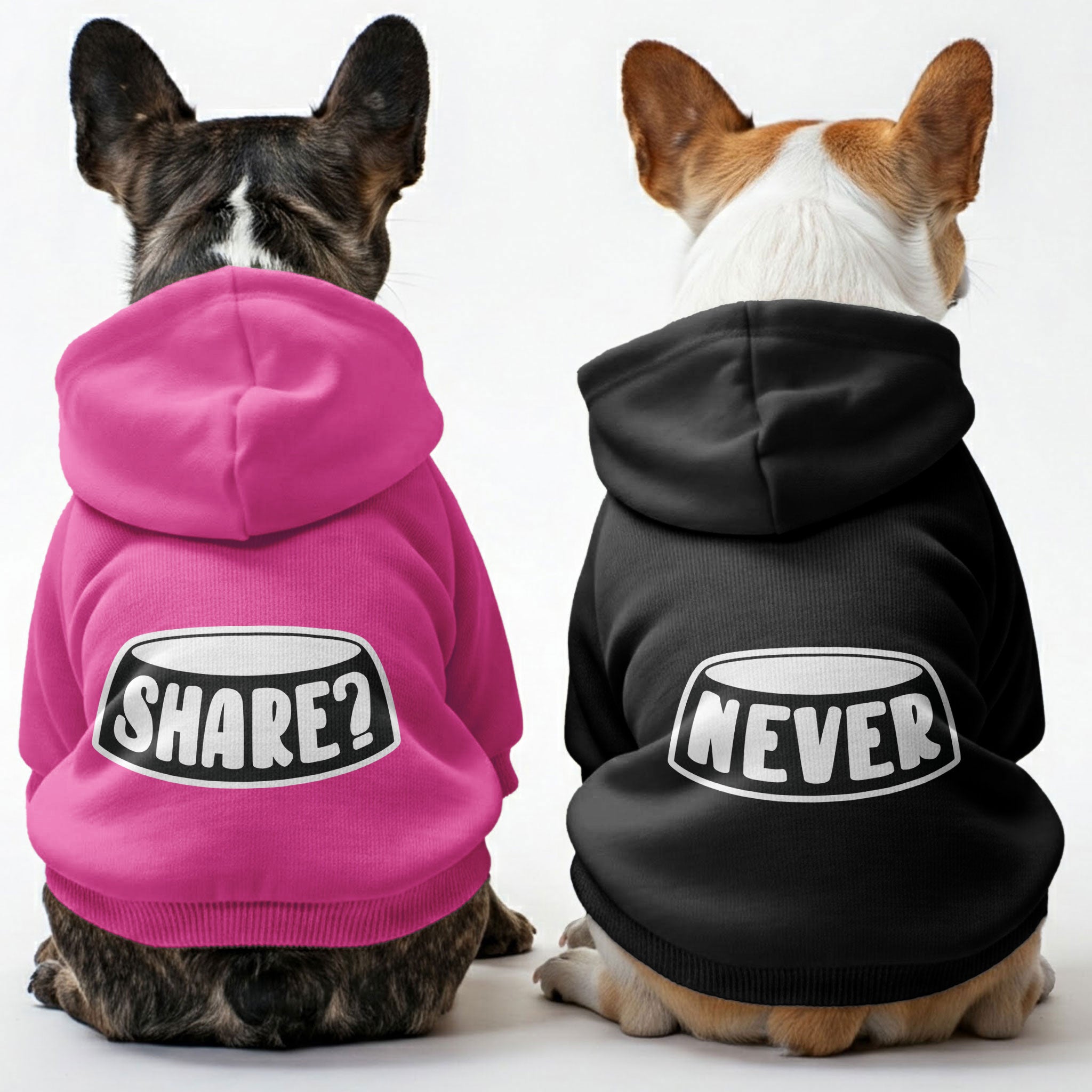 SHARE? and NEVER - Matching French Bulldog for French Bulldogs-fadou