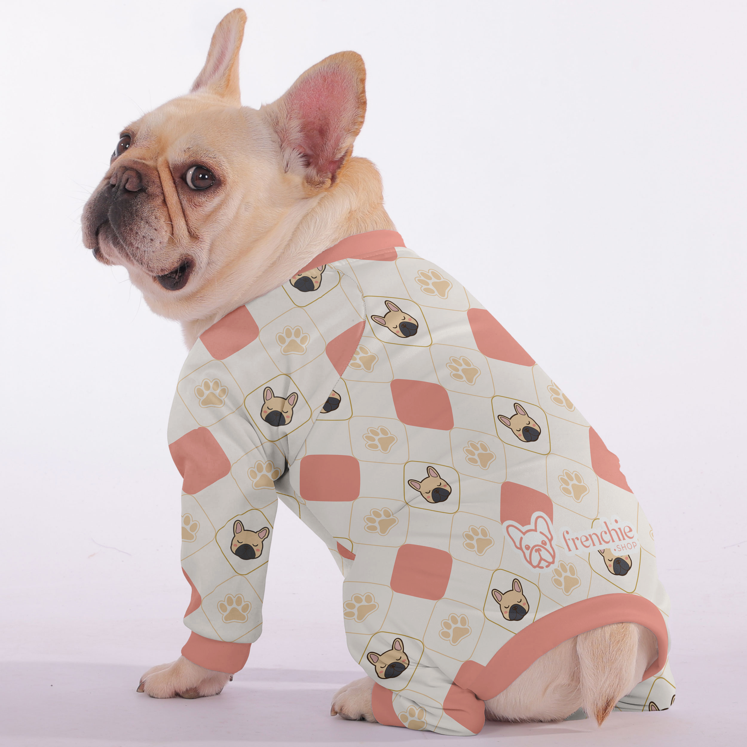 French Bulldog Ultra-Soft Dog Pajamas for Flat-Face Breeds-fadou