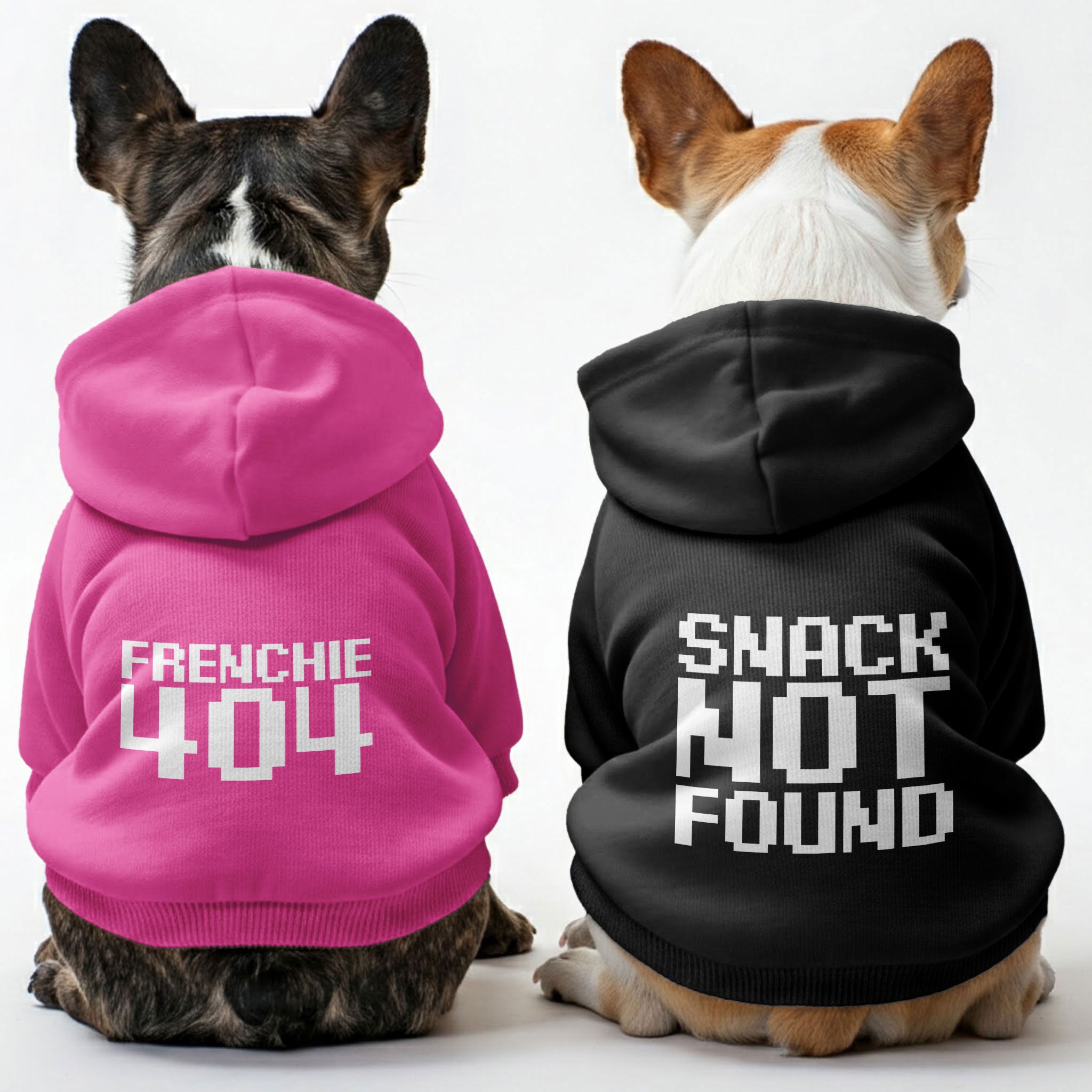 Snack French Bulldog Fleece Hoodie for Outdoor Adventures-fadou