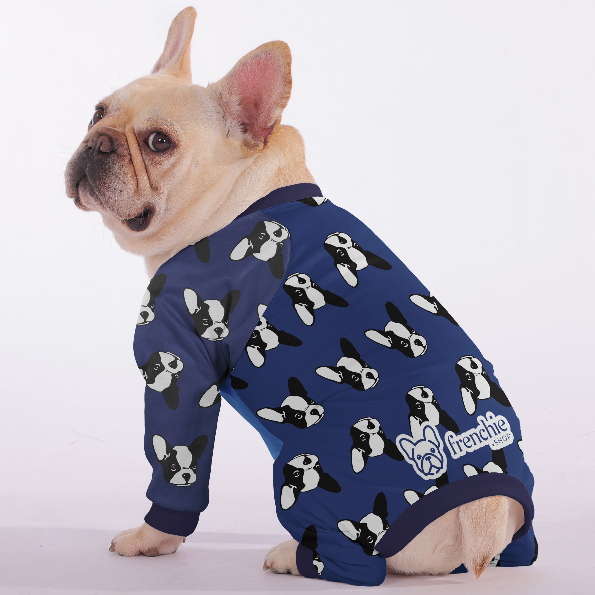French Bulldog Stylish Pet Sleepwear for Flat-Face Breeds-fadou