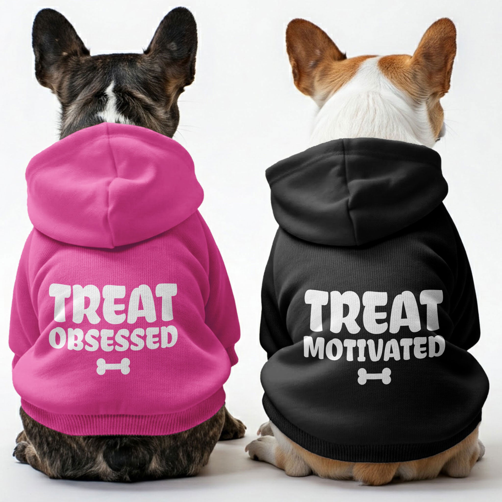 Treat French Bulldog Fleece Hoodie for Flat-Face Breeds-fadou