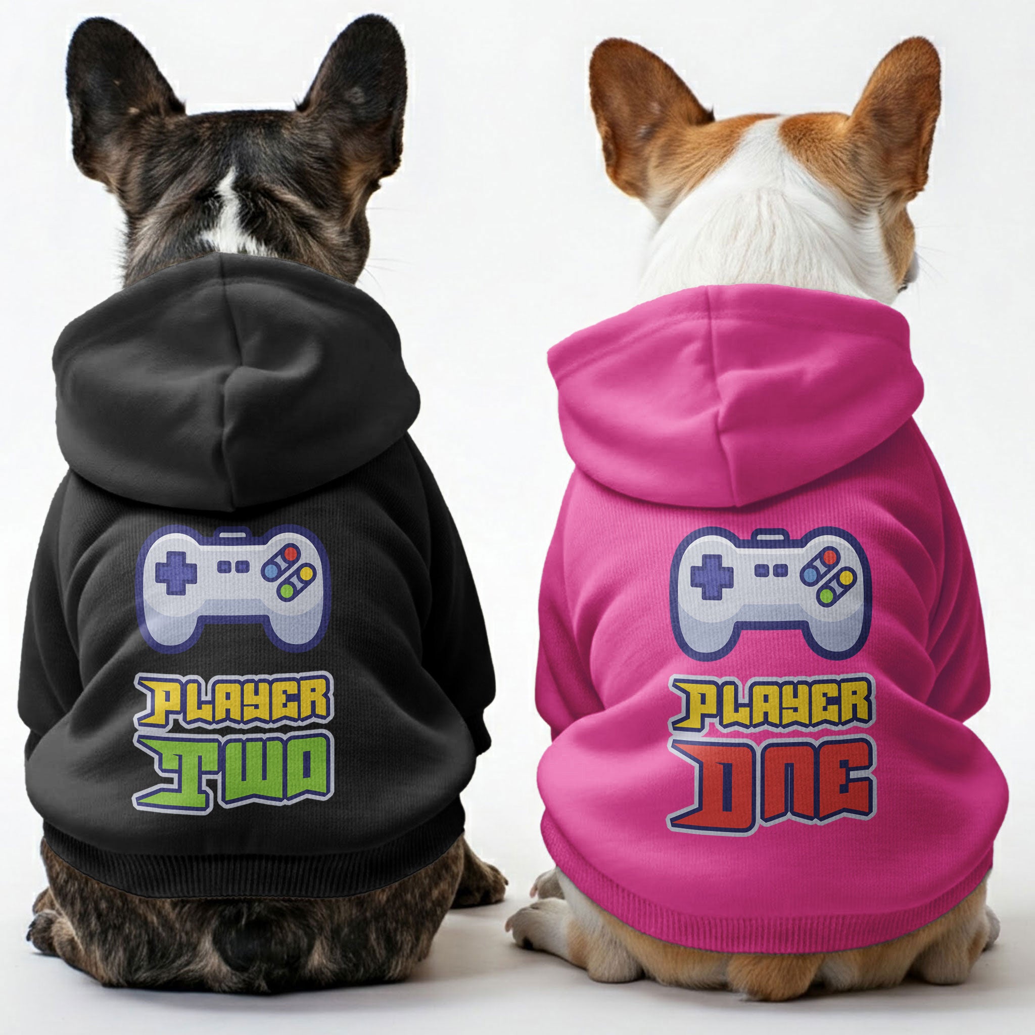 Player French Bulldog Fleece Hoodie for Outdoor Adventures-fadou
