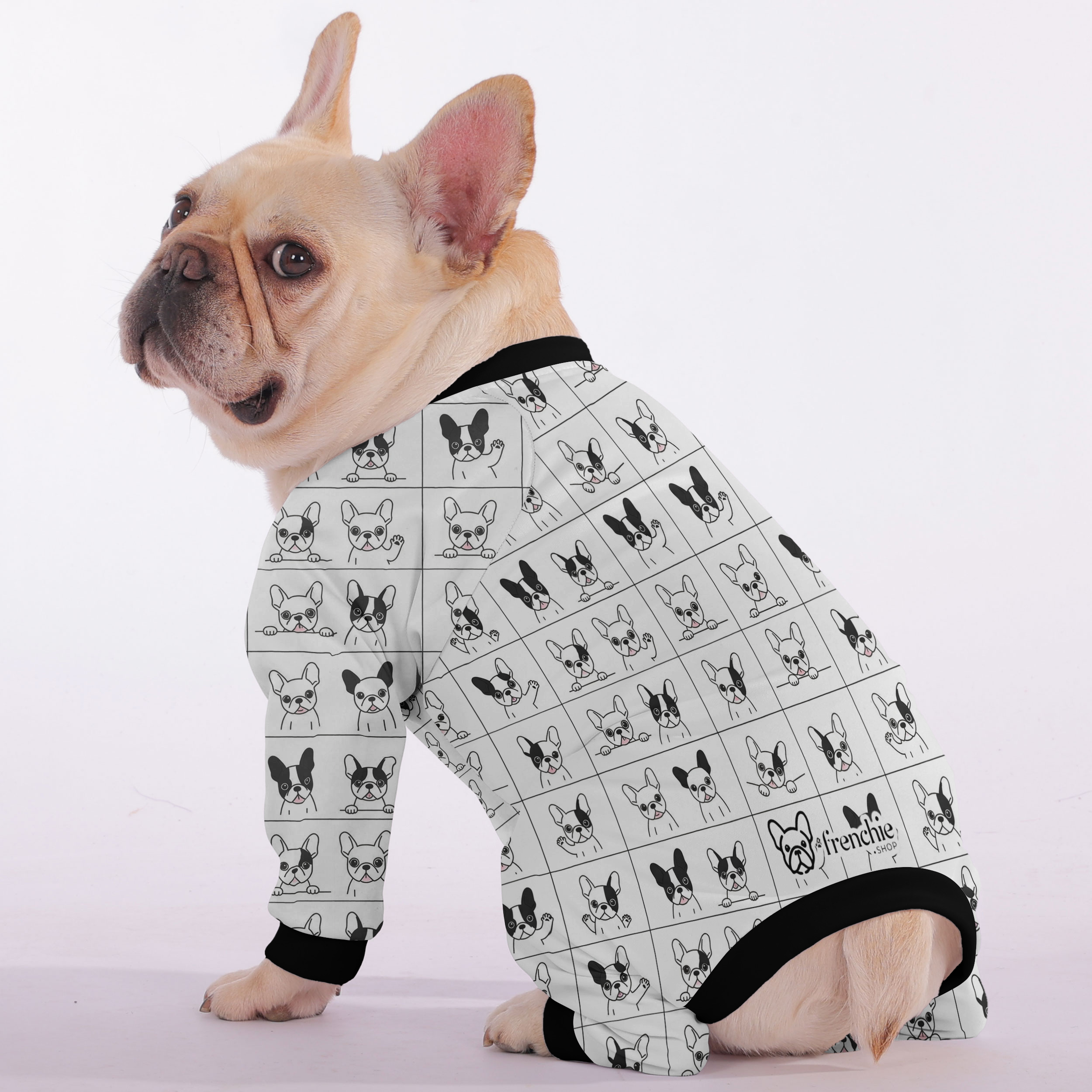 French Bulldog Cozy Pet Sleepwear for Brachycephalic Dogs-fadou